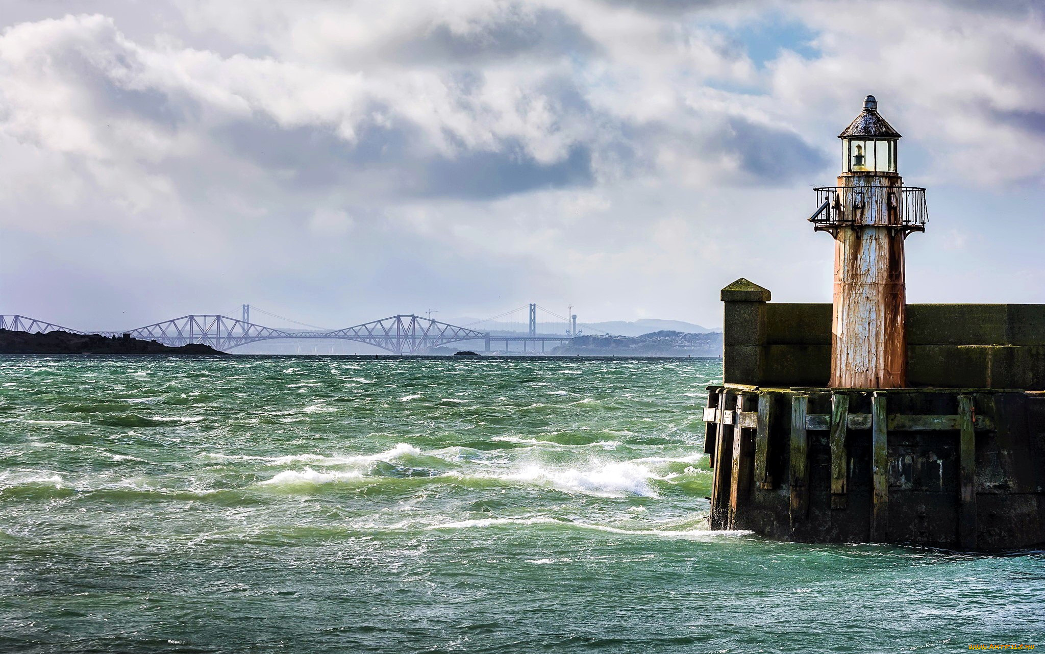 river, forth, scotland, природа, маяки, river, forth