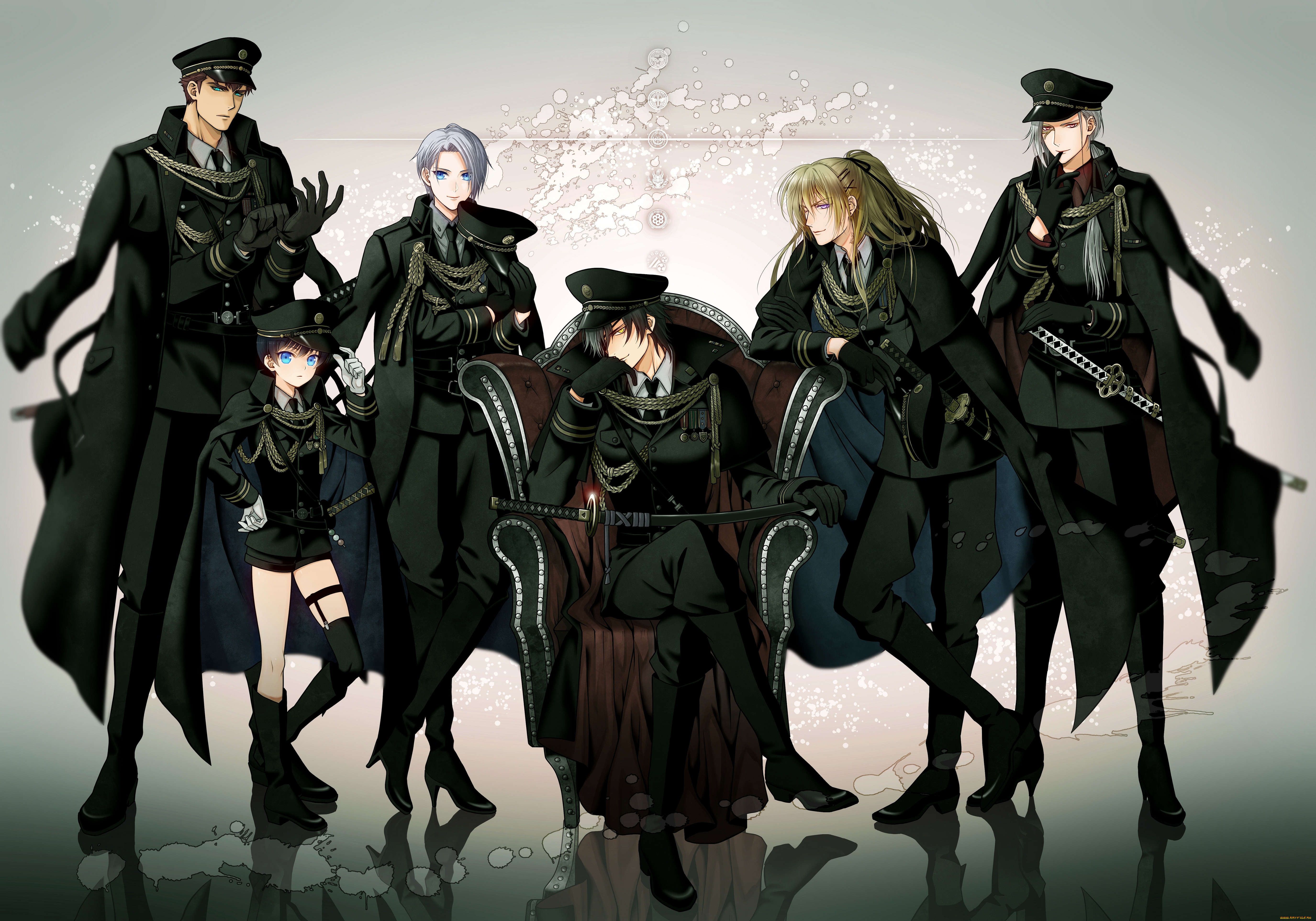 аниме, touken, ranbu, танец, мечей