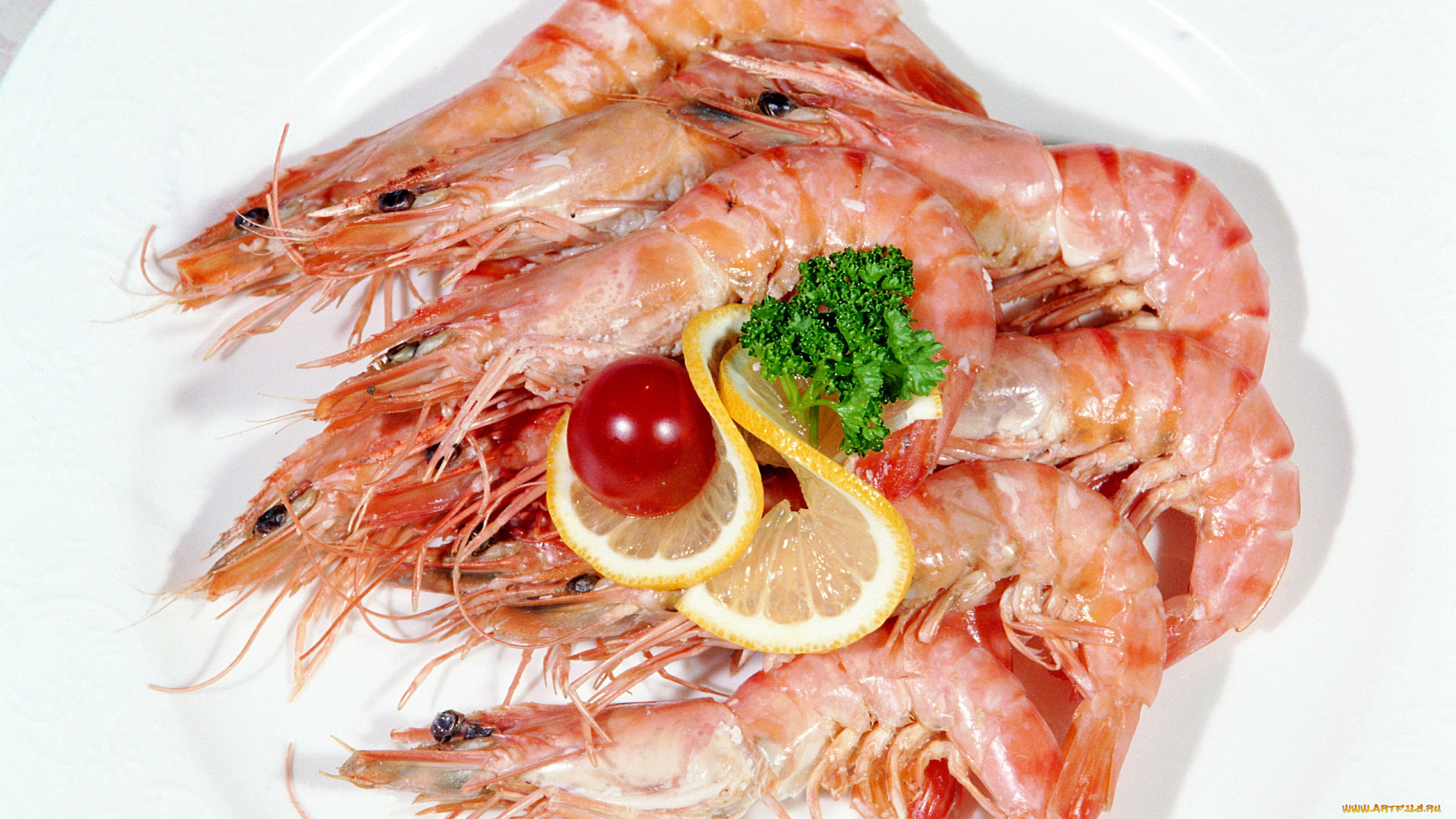 еда, рыбные, блюда, , с, морепродуктами, лимон, креветки