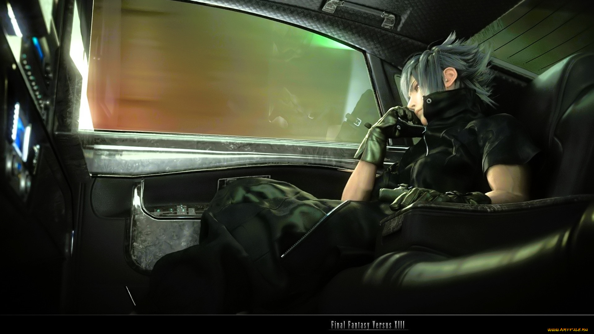 видео, игры, final, fantasy, xiii, парень, машина, окно, перчатки