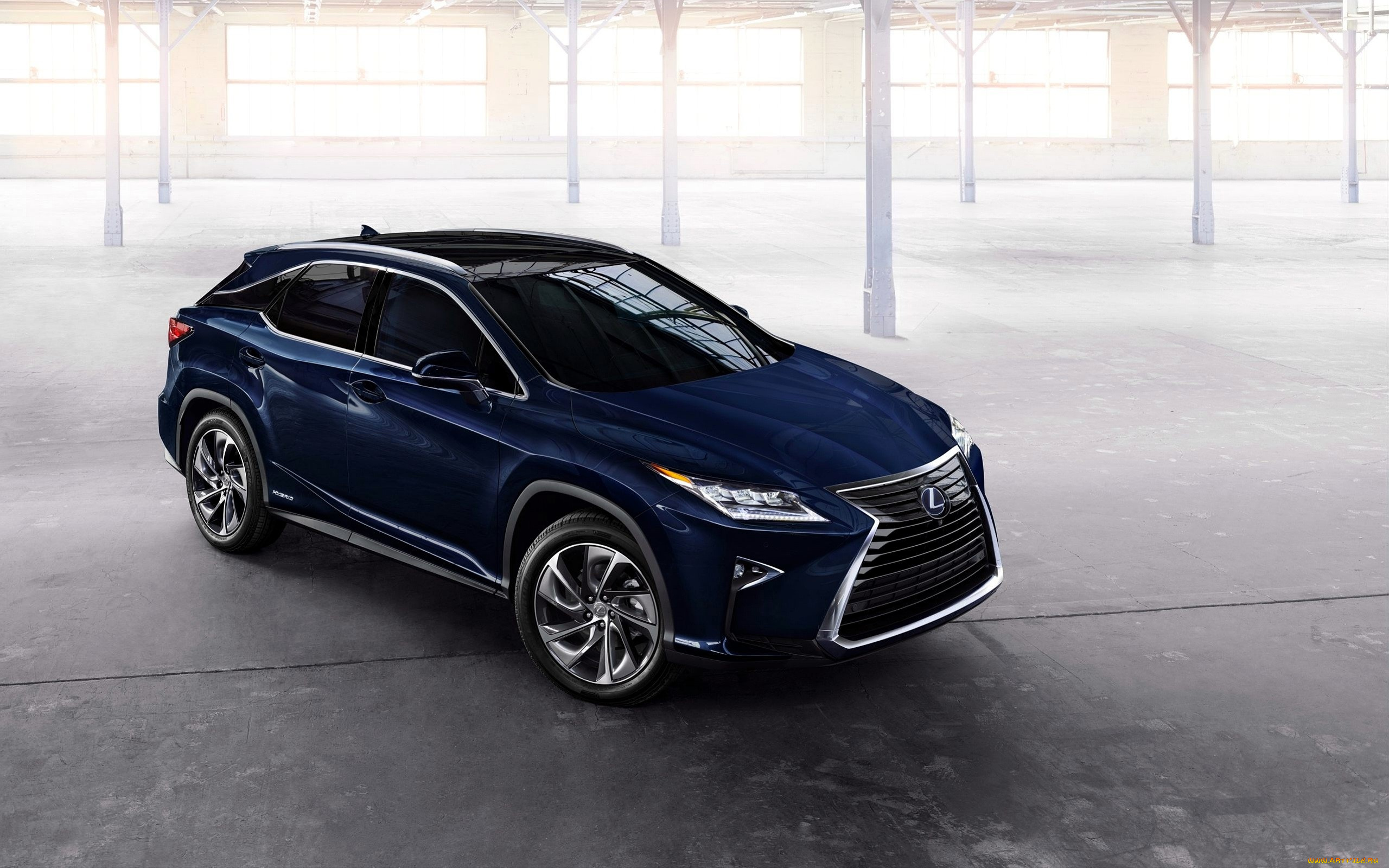 lexus, rx, автомобили, lexus, синий, парковка, столбы, свет, окна