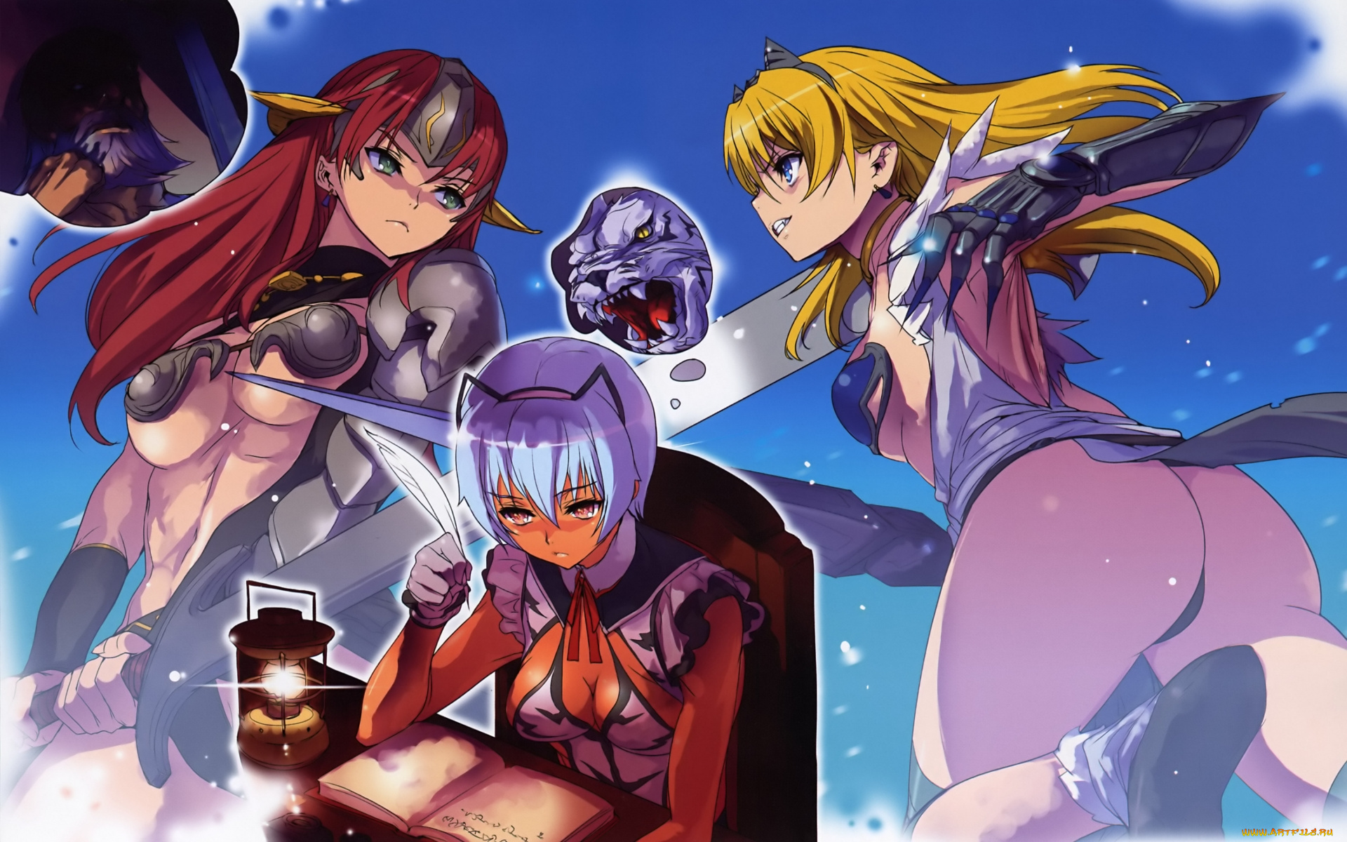 аниме, queen`s, blade