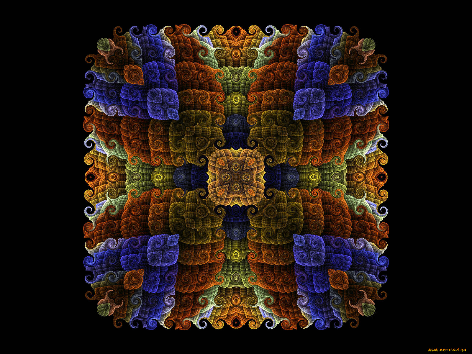 3д, графика, fractal, фракталы, узор, тёмный, фрактал