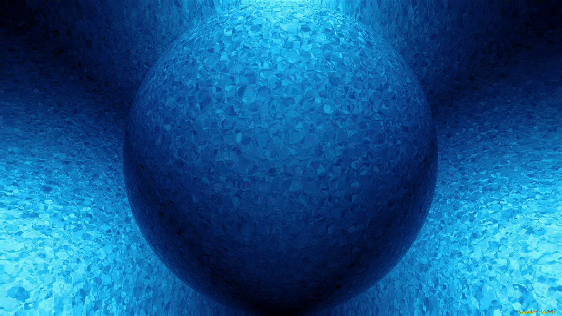 3д, графика, шары, синий, шар