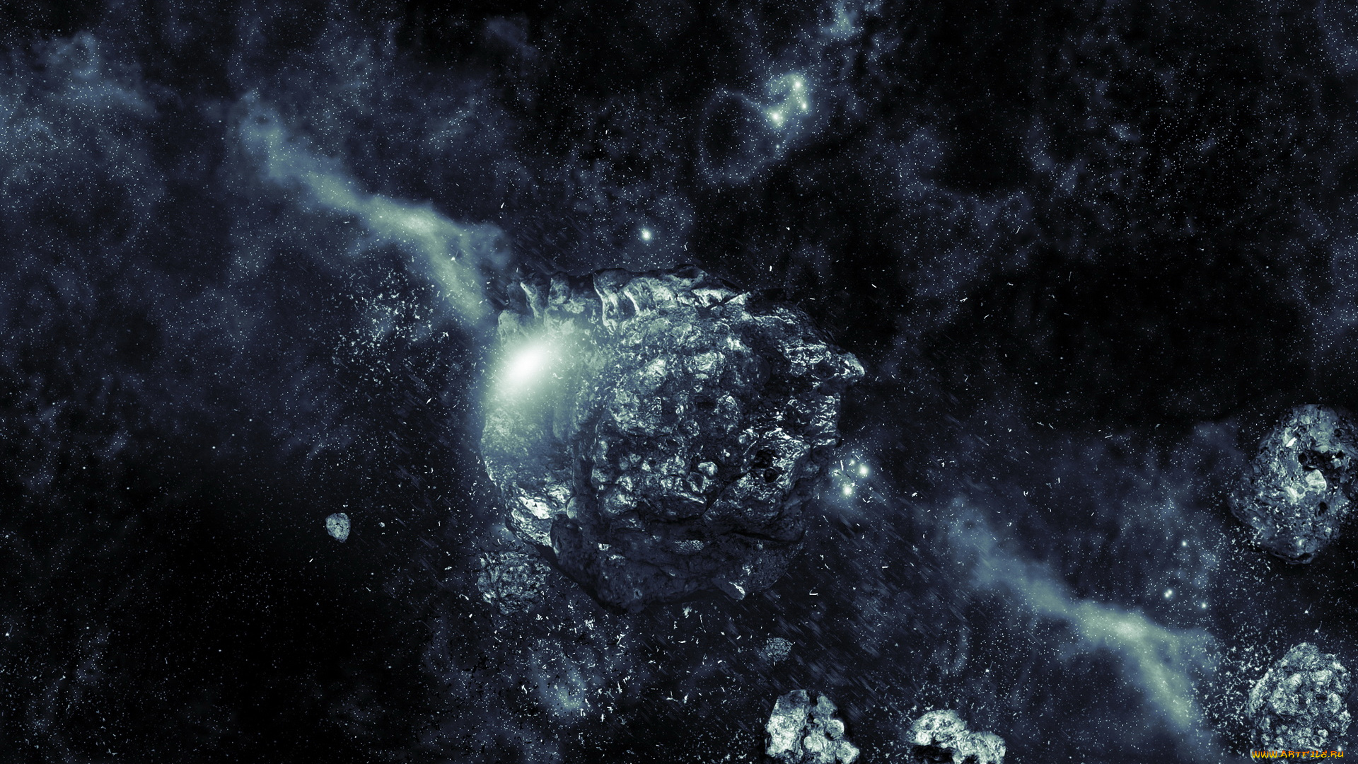 космос, арт, метеориты