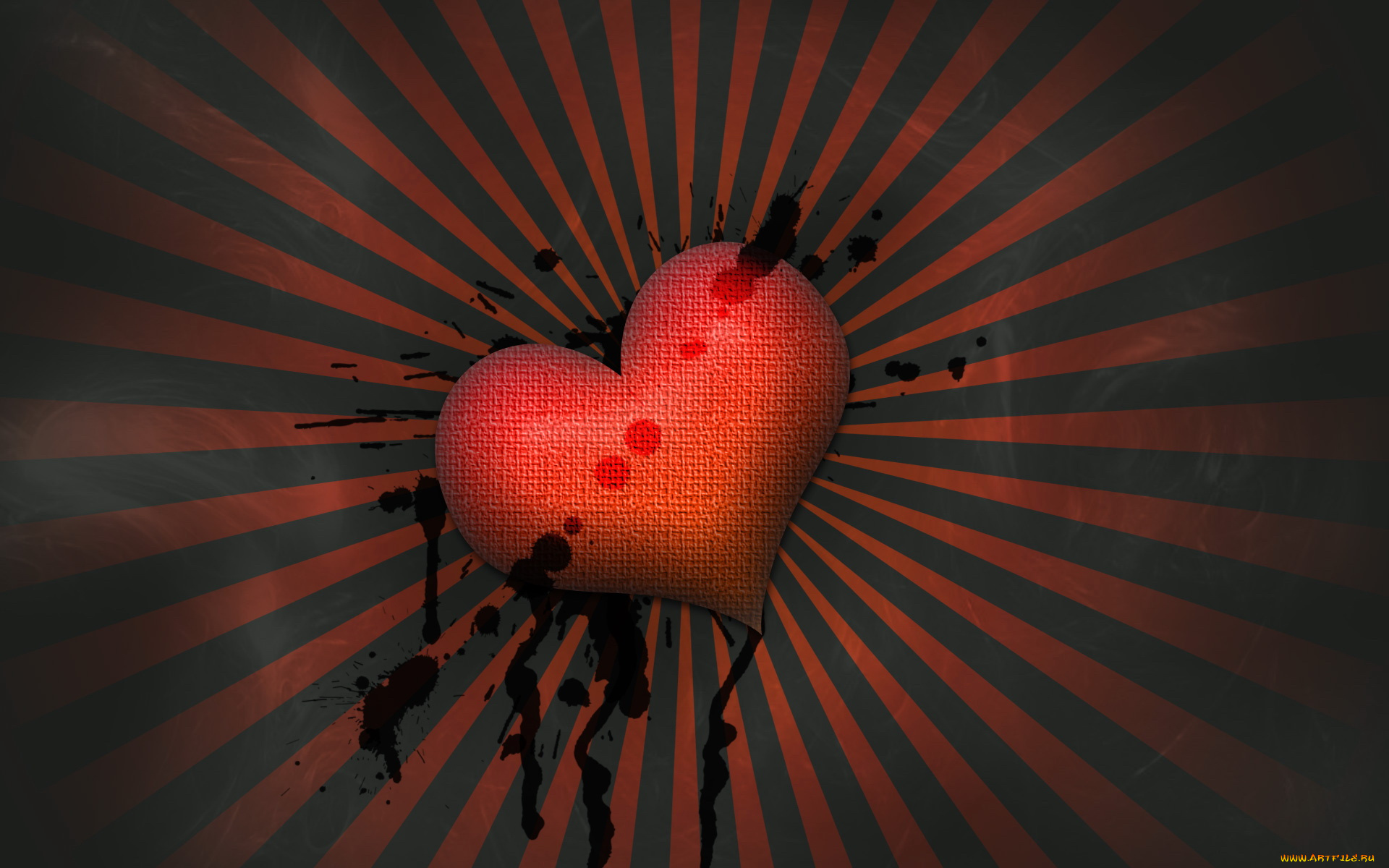 праздничные, день, св, валентина, сердечки, любовь, сердечко, лучи, красные, черные