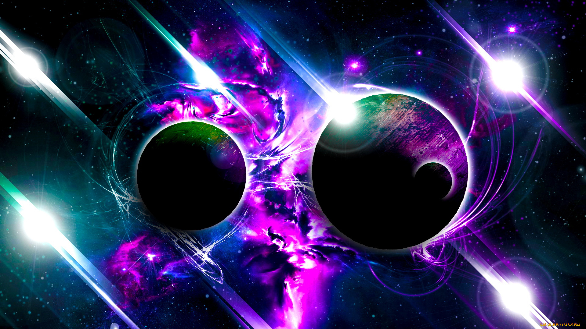 космос, арт, планеты