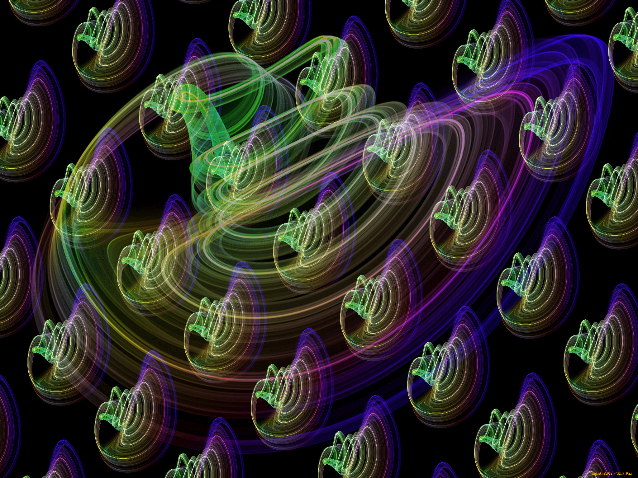 3д, графика, fractal, фракталы, узор, цвета, фон