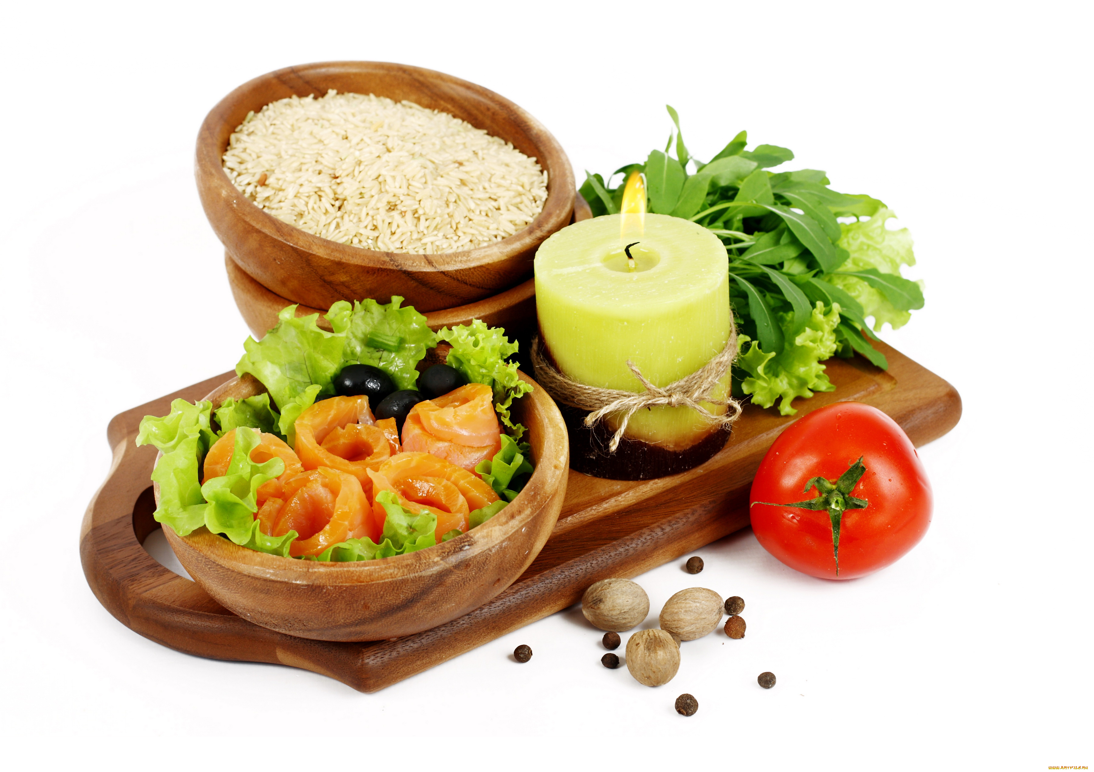 еда, разное, рыба, овощи, томаты, помидоры