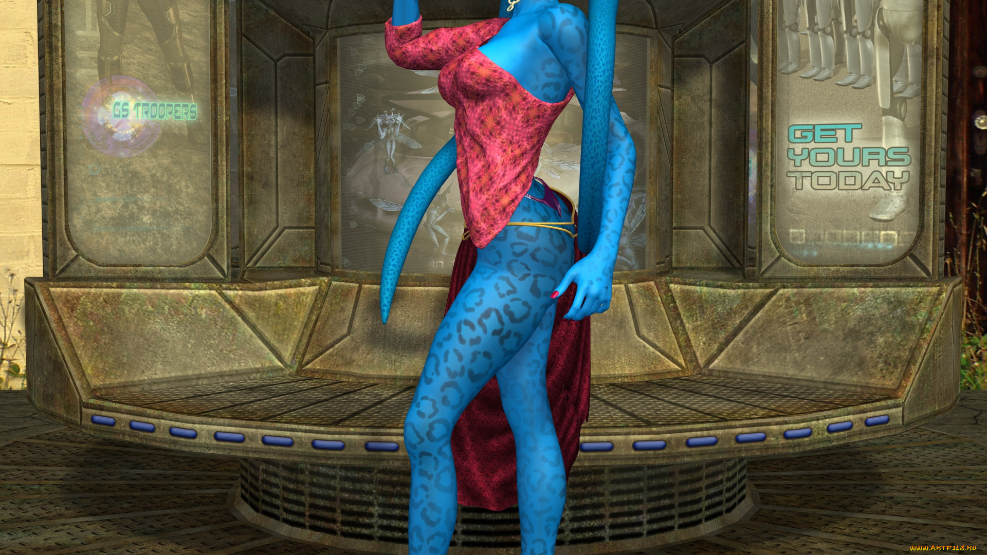 3д, графика, creatures, существа, существо, пистолет