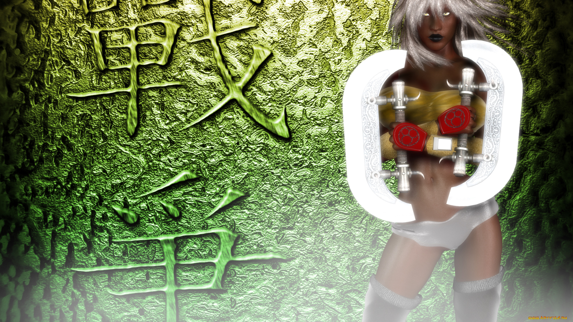 3д, графика, fantasy, фантазия, девушка, оружие, фон