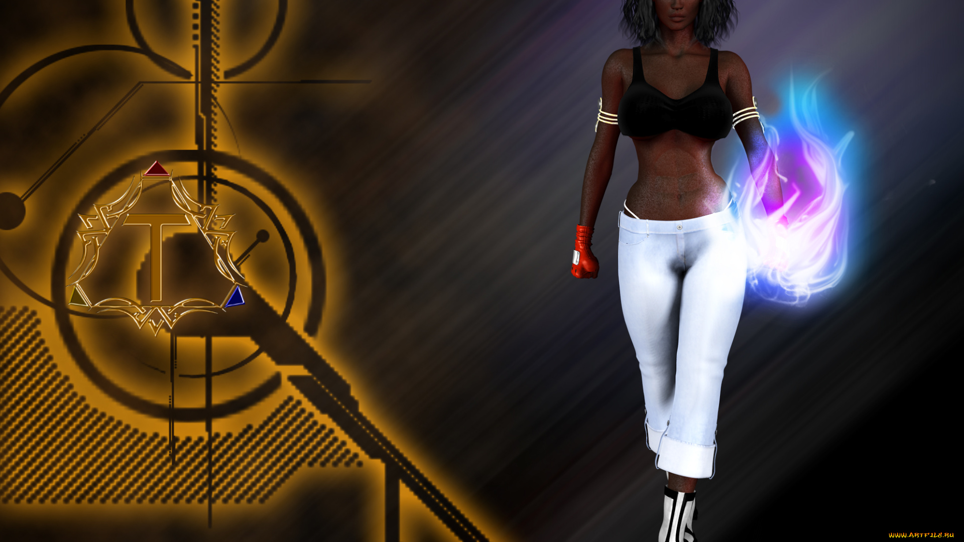 3д, графика, fantasy, фантазия, фон, магия, девушка