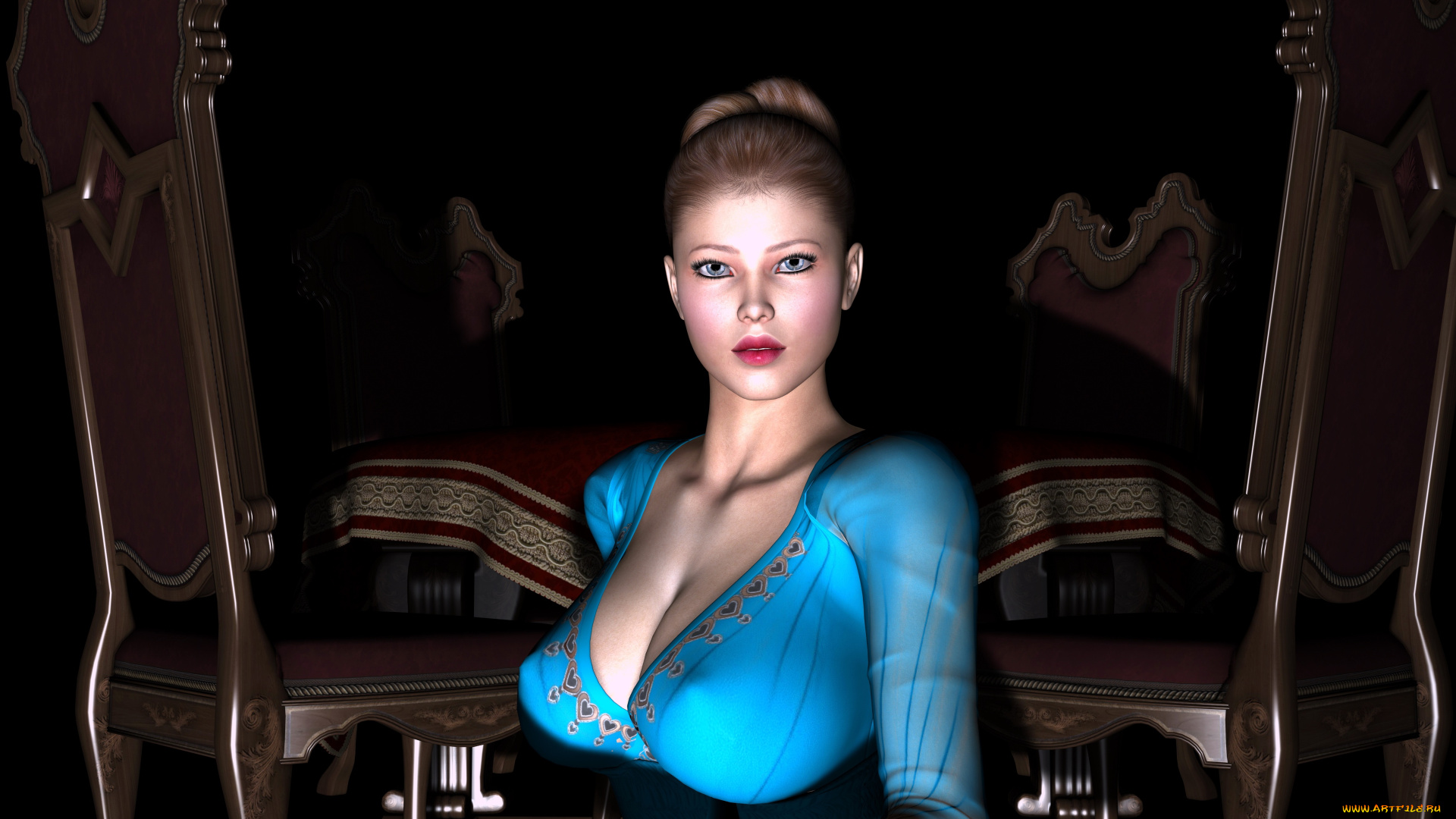 3д, графика, people, люди, девушка, взгляд