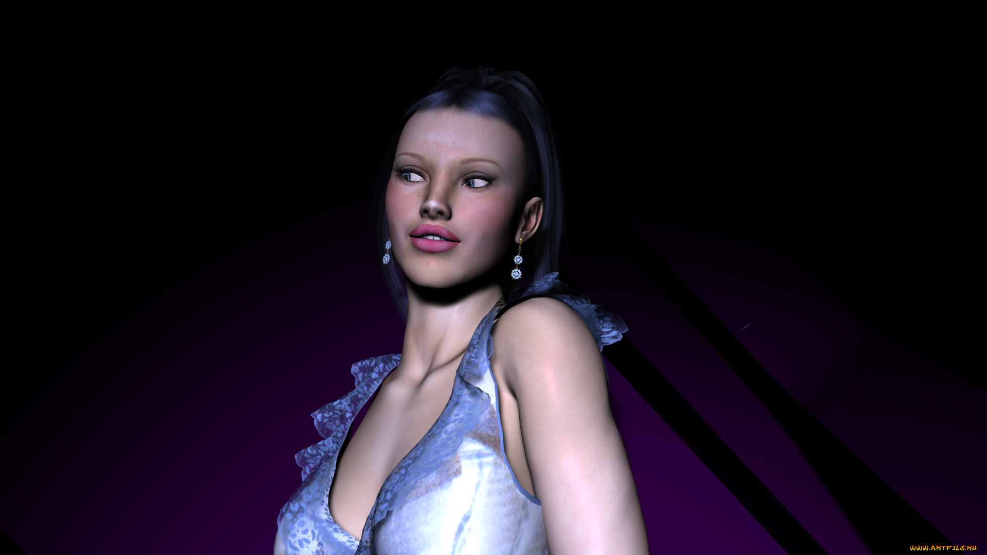3д, графика, portraits, портрет, девушка, взгляд