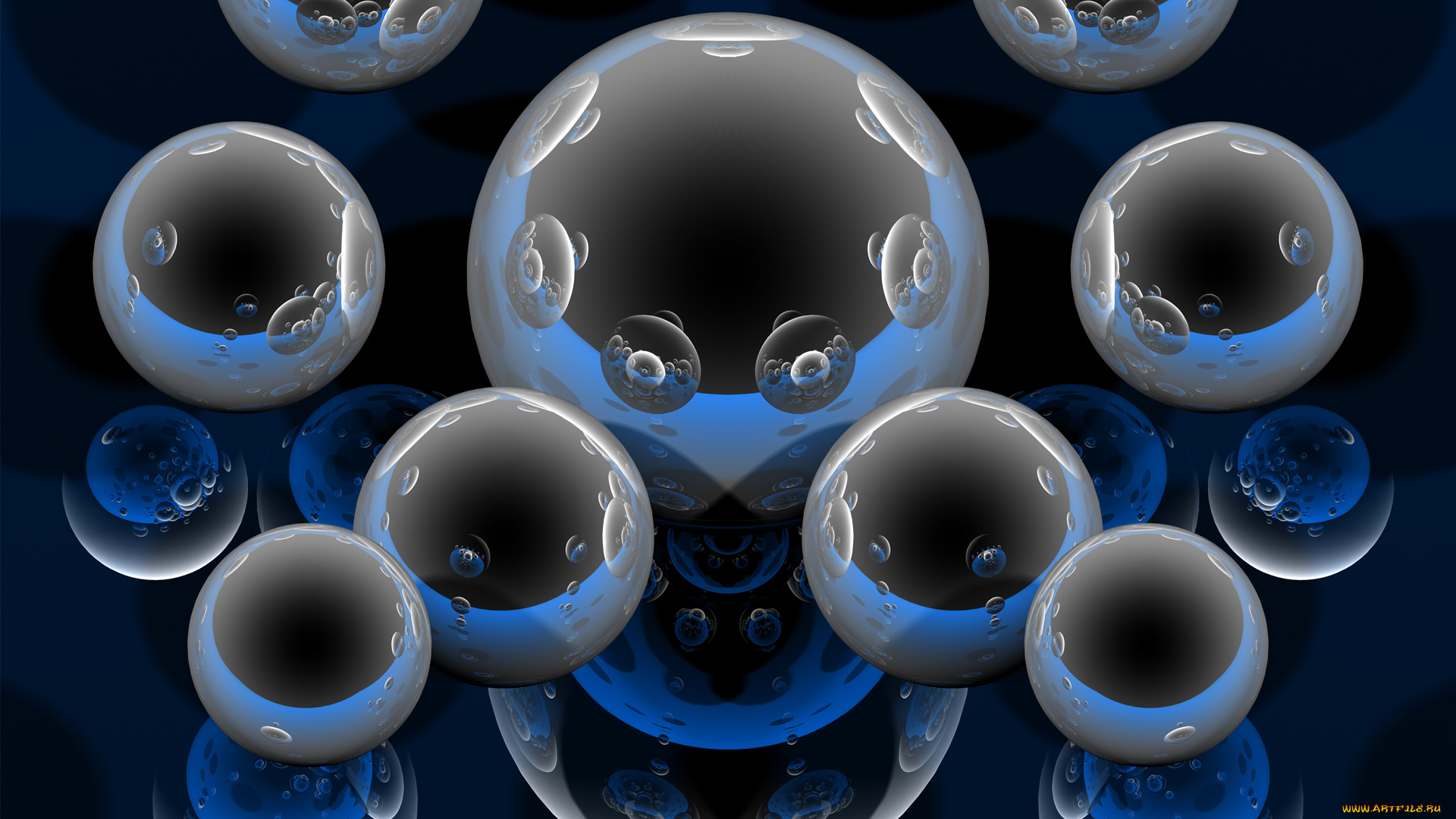 3д, графика, шары