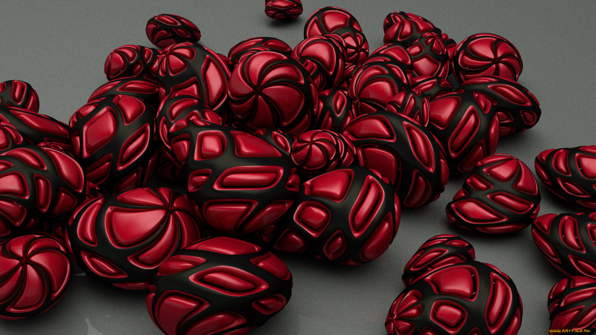 3д, графика, шары