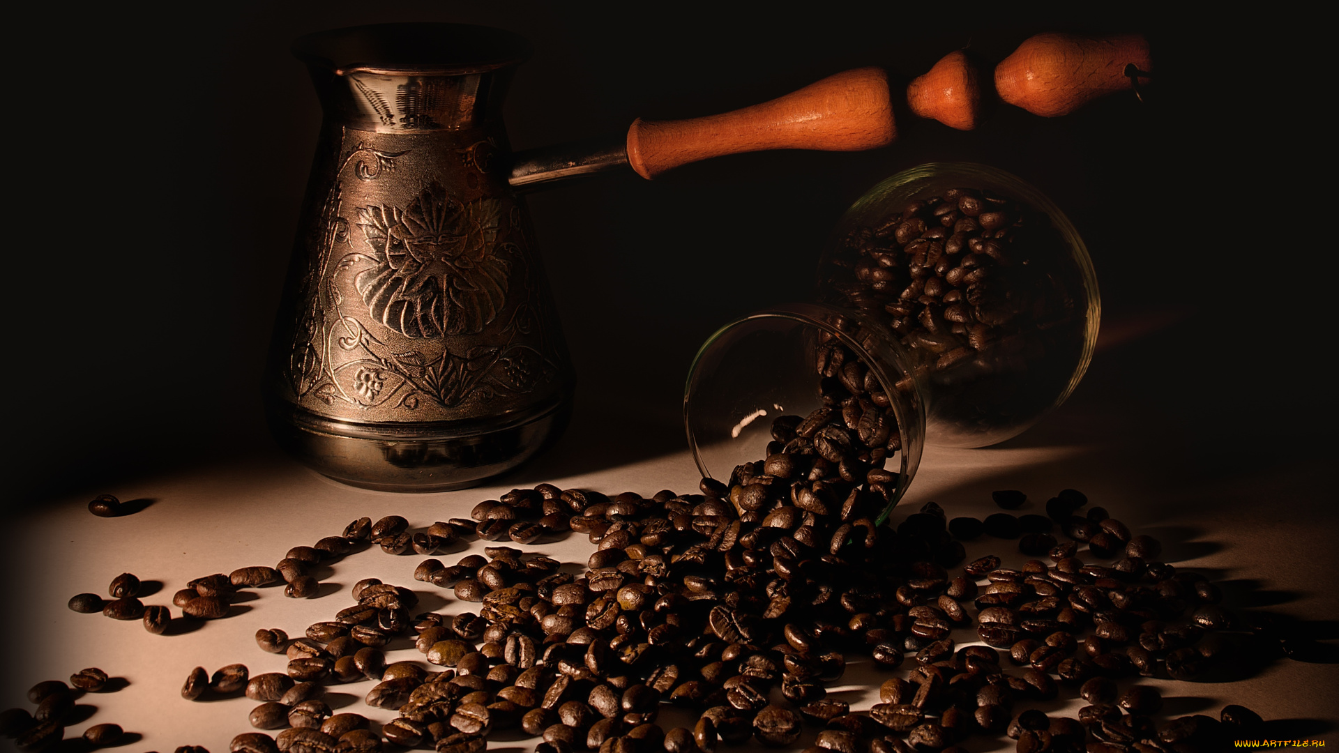 еда, кофе, кофейные, зёрна, зерна, турка