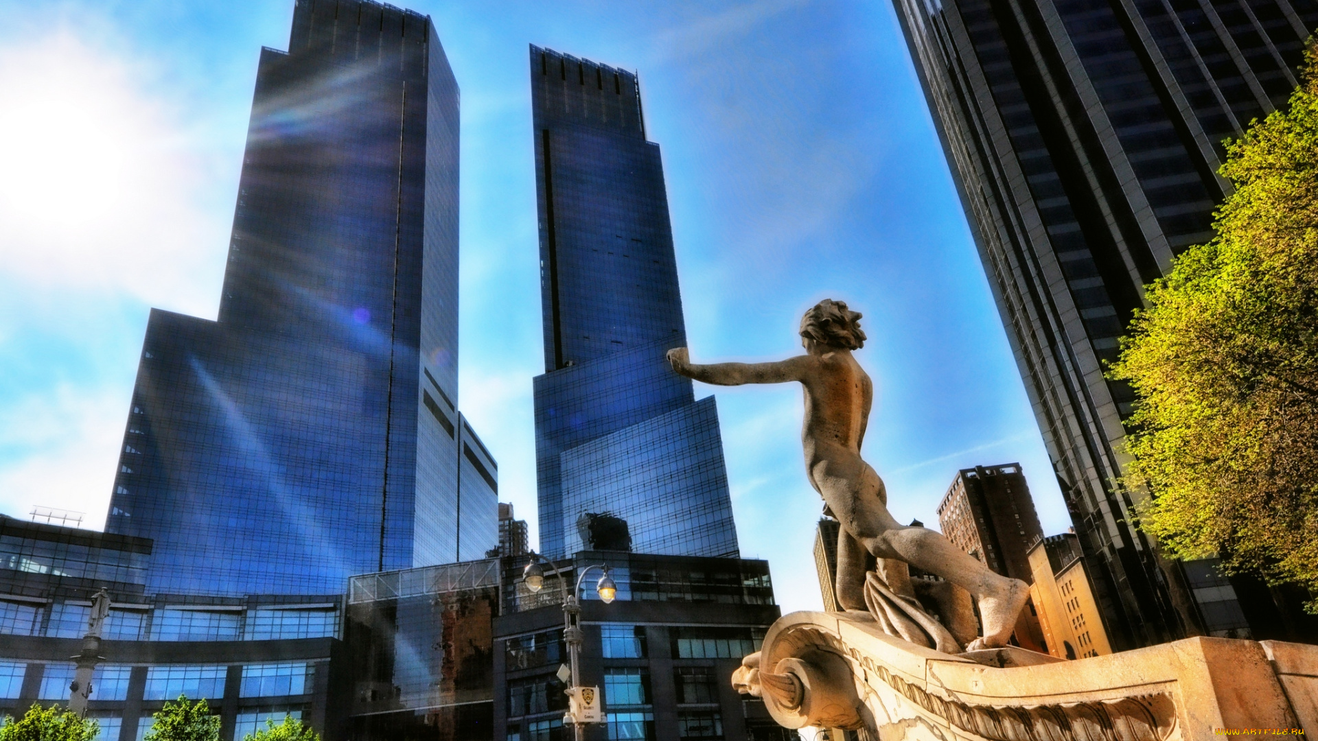 города, нью, йорк, сша, манхэттен