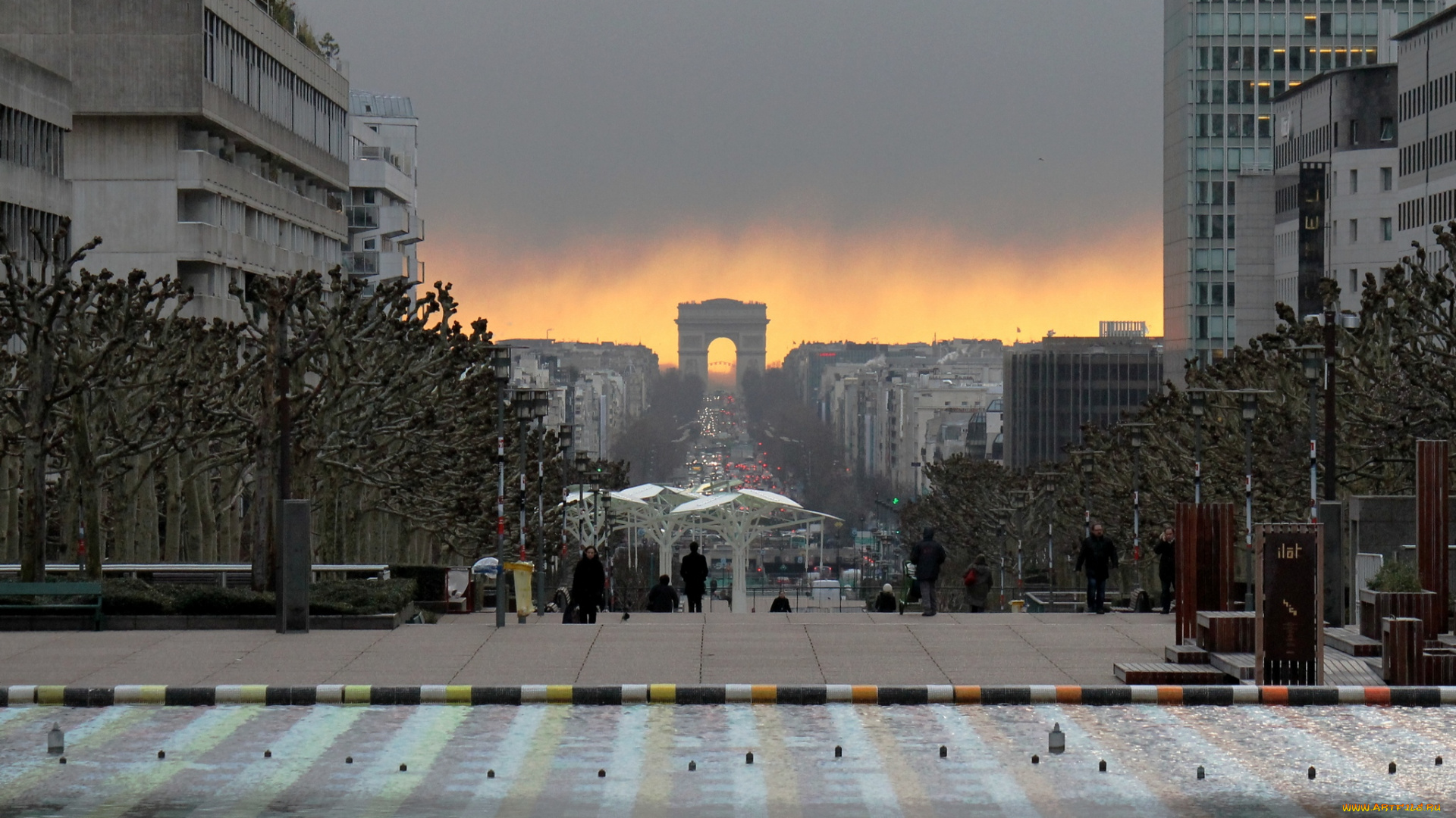 города, париж, франция, арка