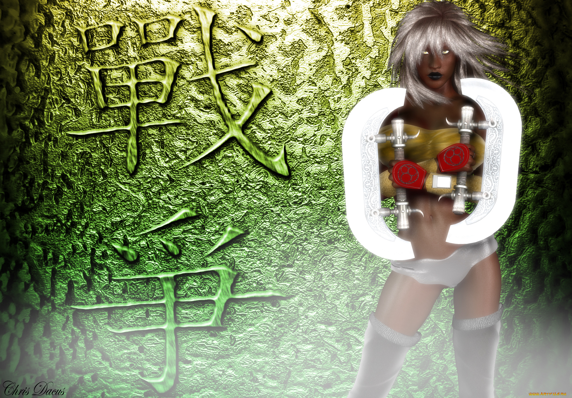 3д, графика, fantasy, фантазия, девушка, оружие, фон