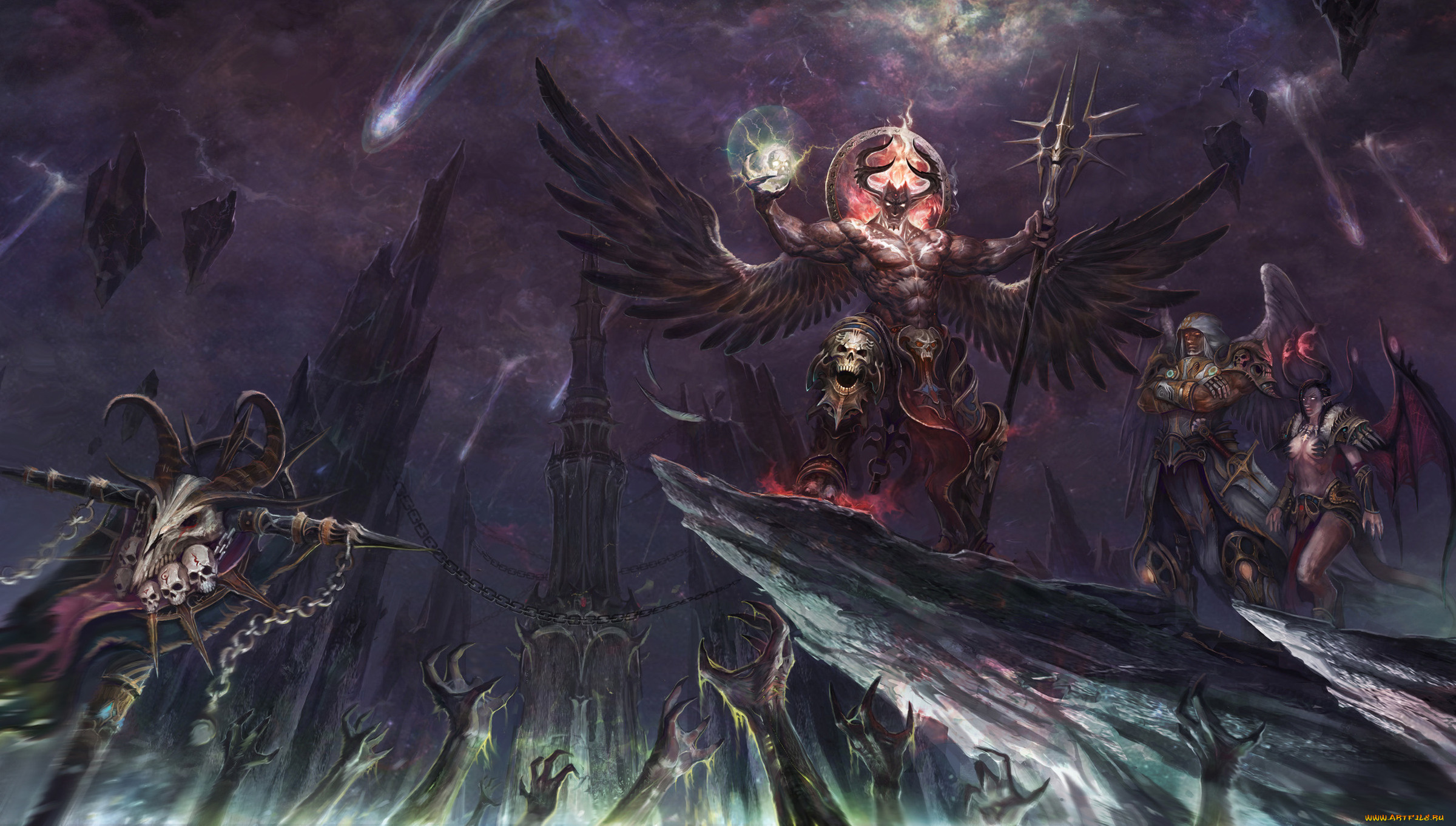 фэнтези, демоны, демон, магия, рога