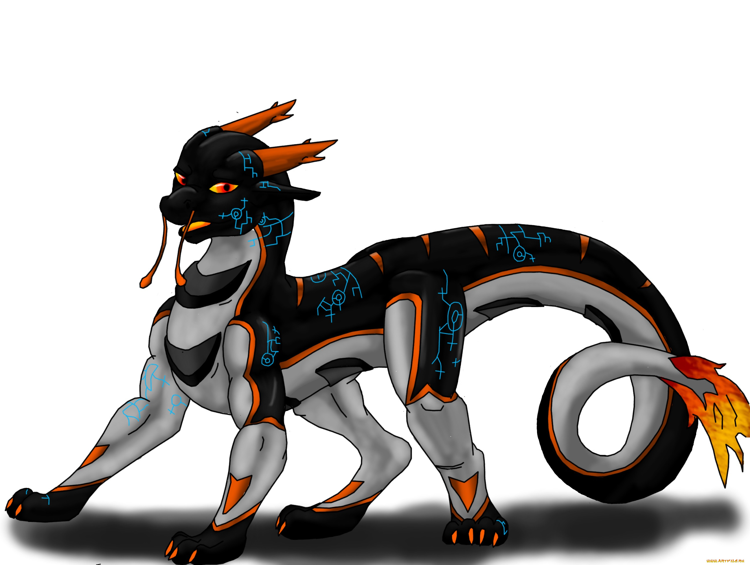 рисованные, животные, сказочные, мифические, дракон