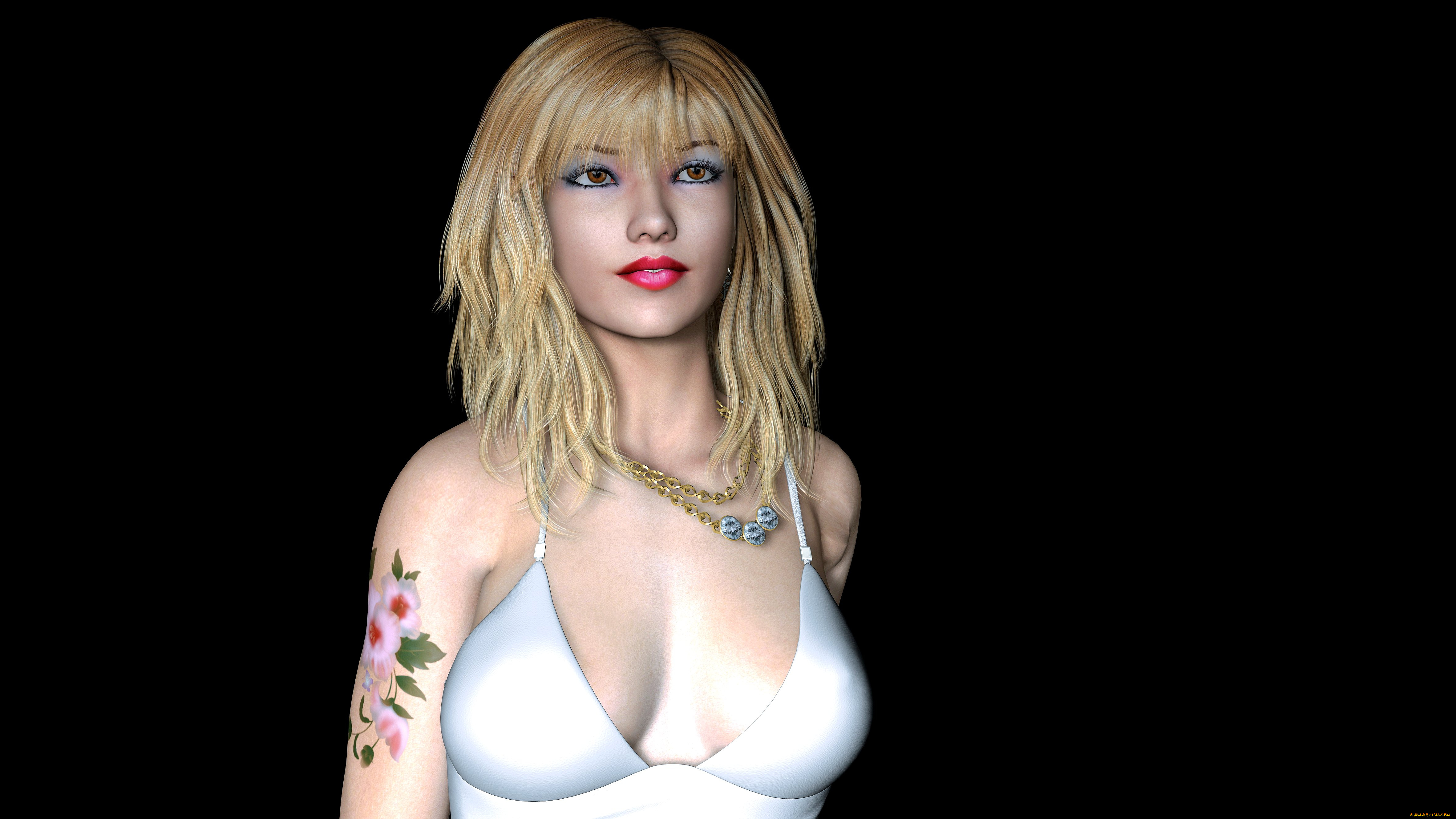 3д, графика, people, люди, взгляд, девушка