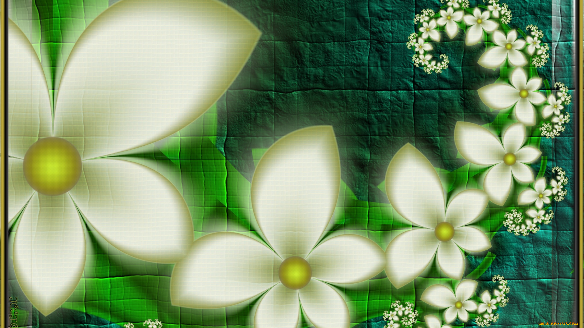 3д, графика, цветы, , flowers, цвета, узор, фон