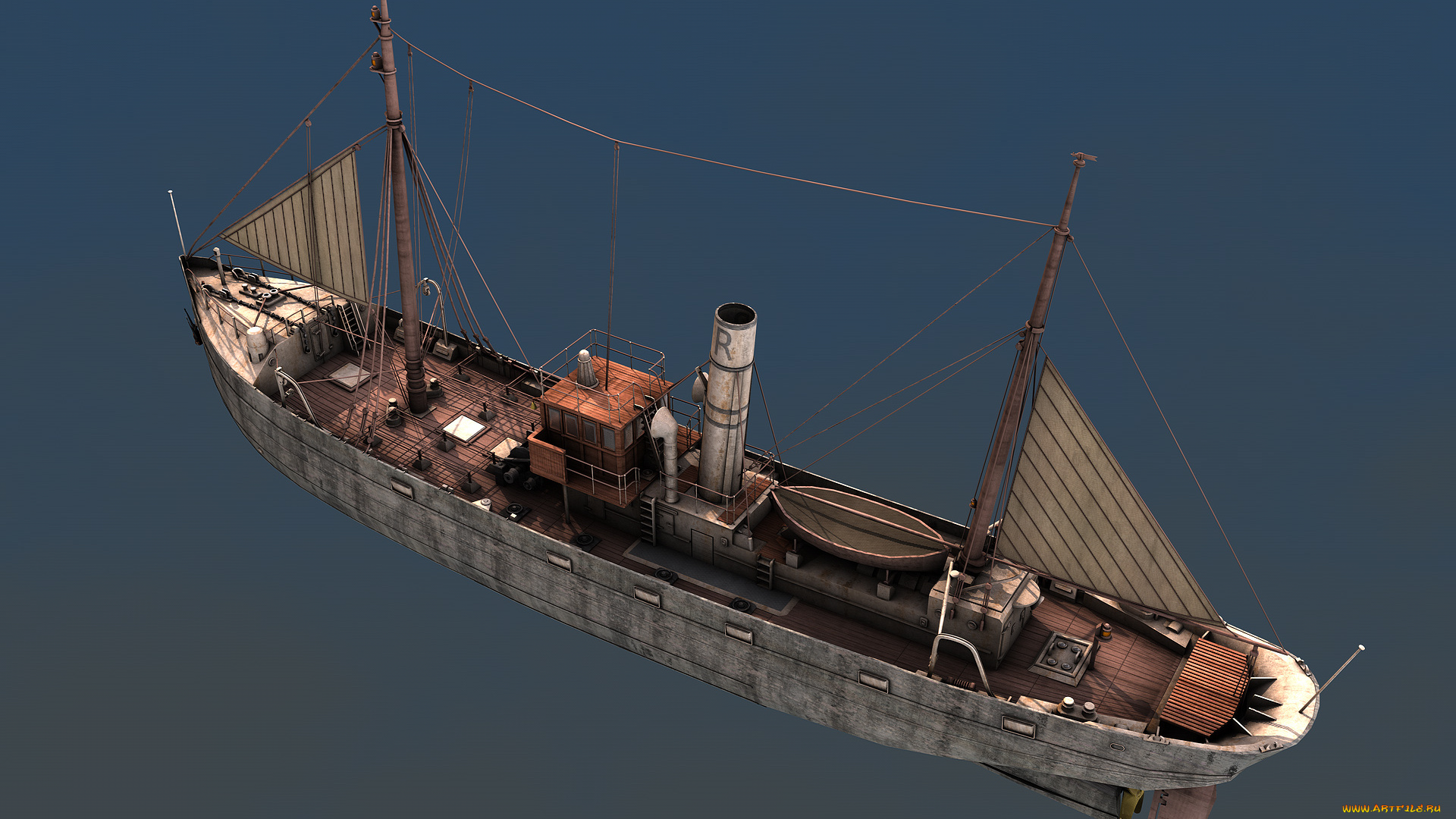 3д, графика, моделирование, , modeling, корабль