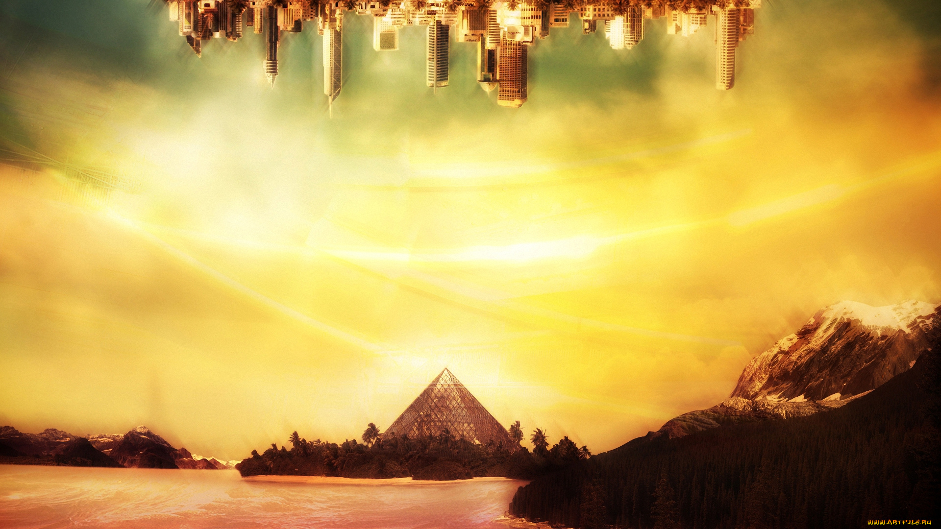 аниме, evangelion, город