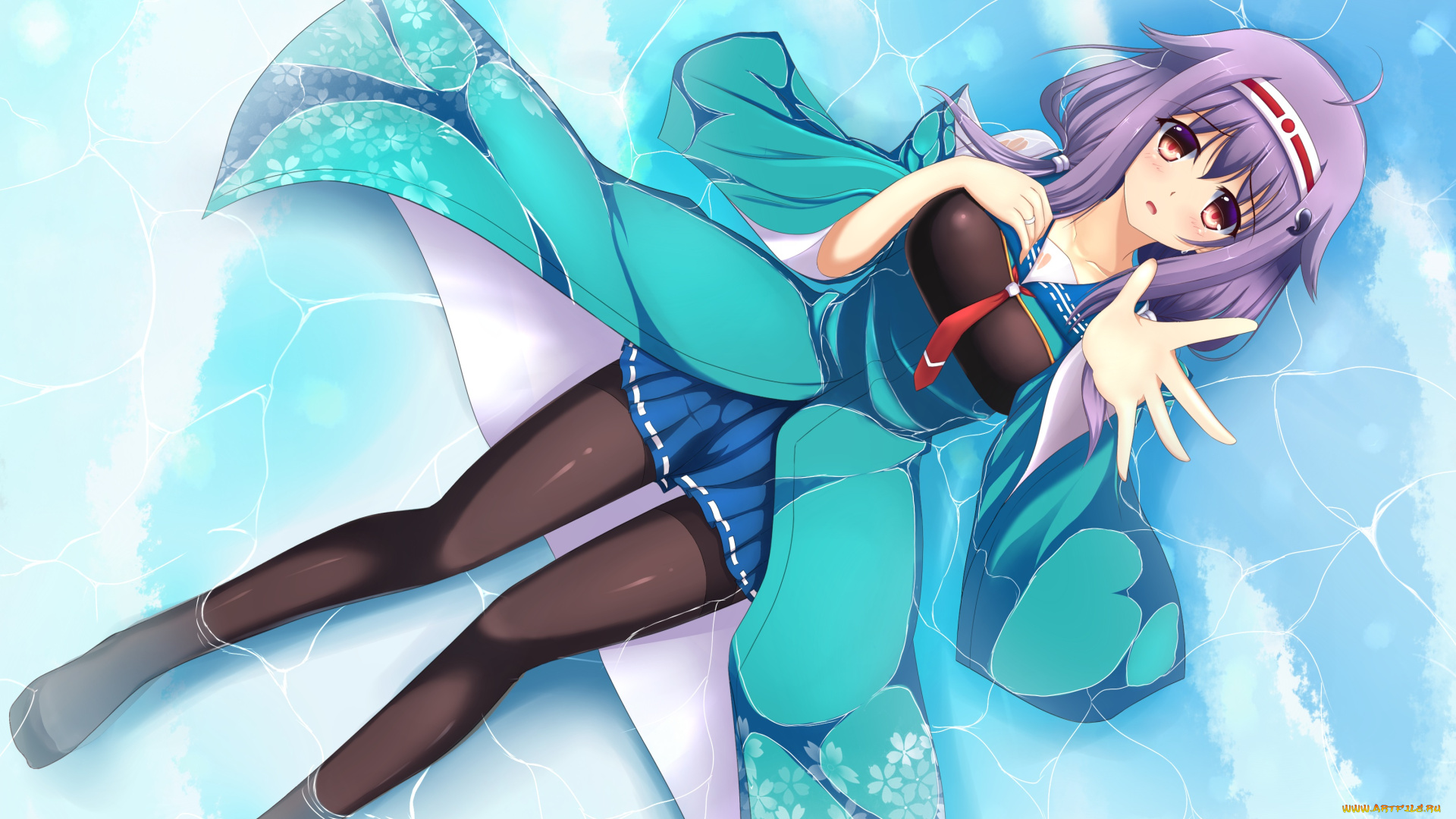 аниме, kantai, collection, кимоно, вода, девушка