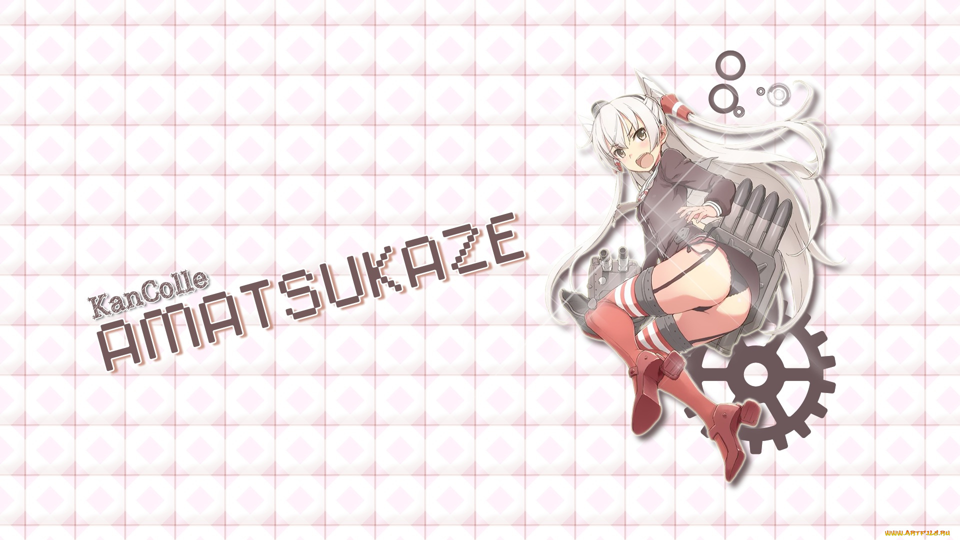 аниме, kantai, collection, надпись, текстура, девушка