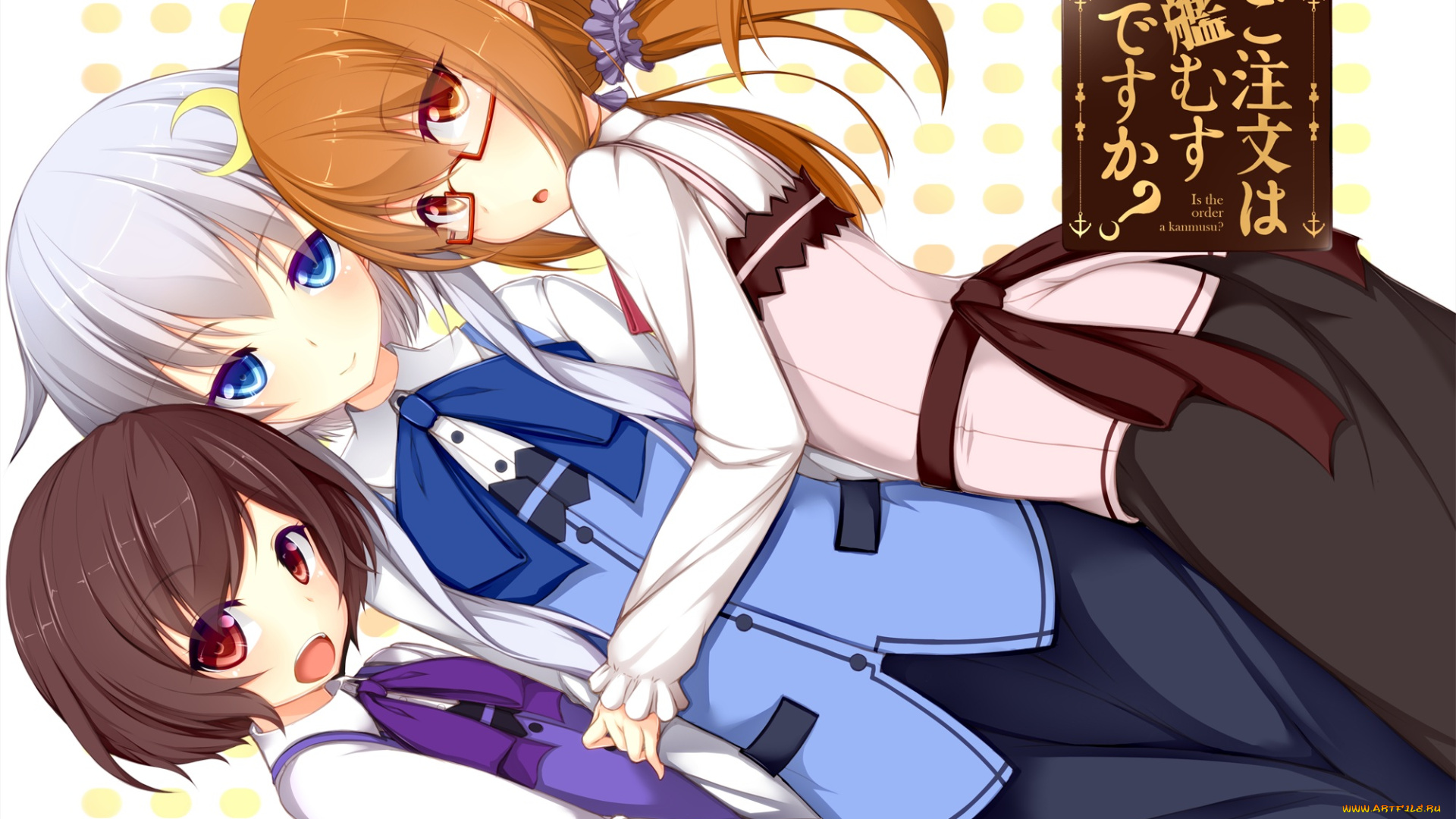 аниме, kantai, collection, обьятия, арт, девушки