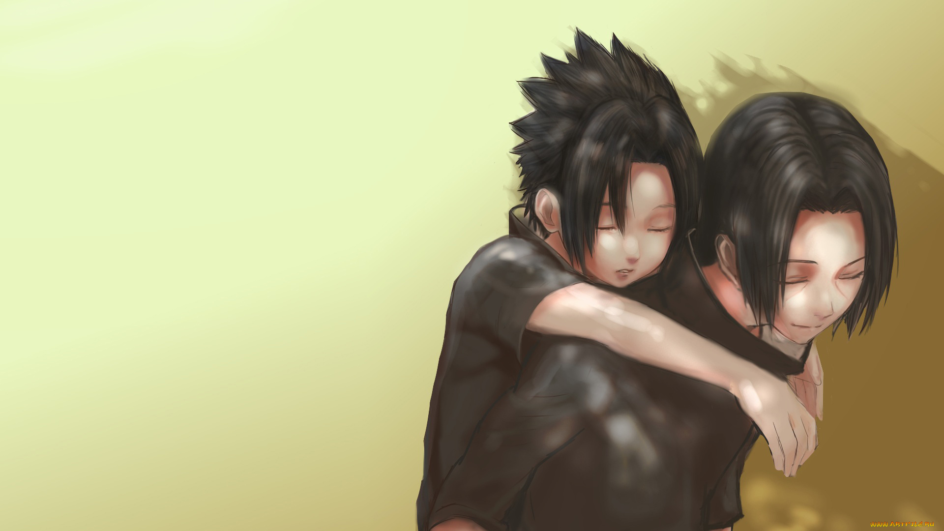 аниме, naruto, sasuke, art, uchiha, братья, itachi