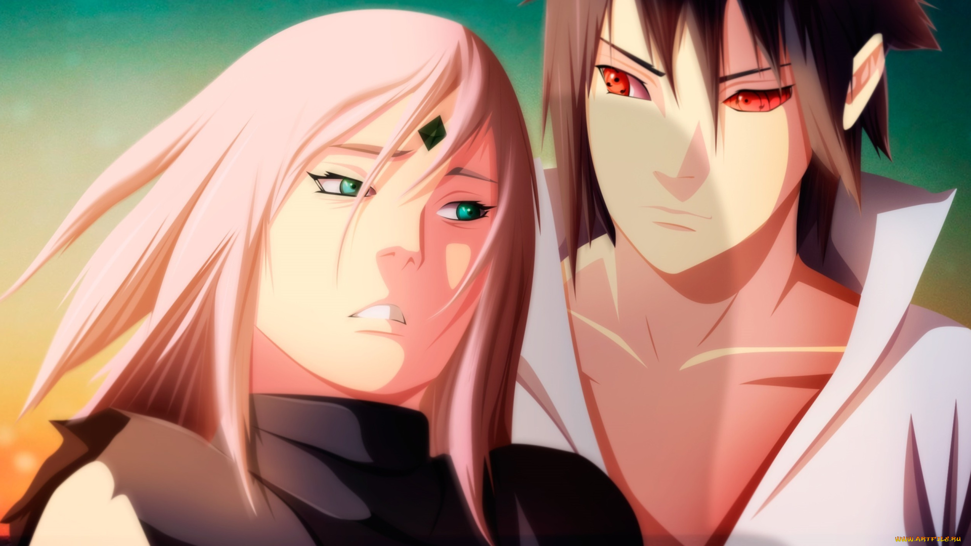 аниме, naruto, uchiha, sasuke, haruno, sakura