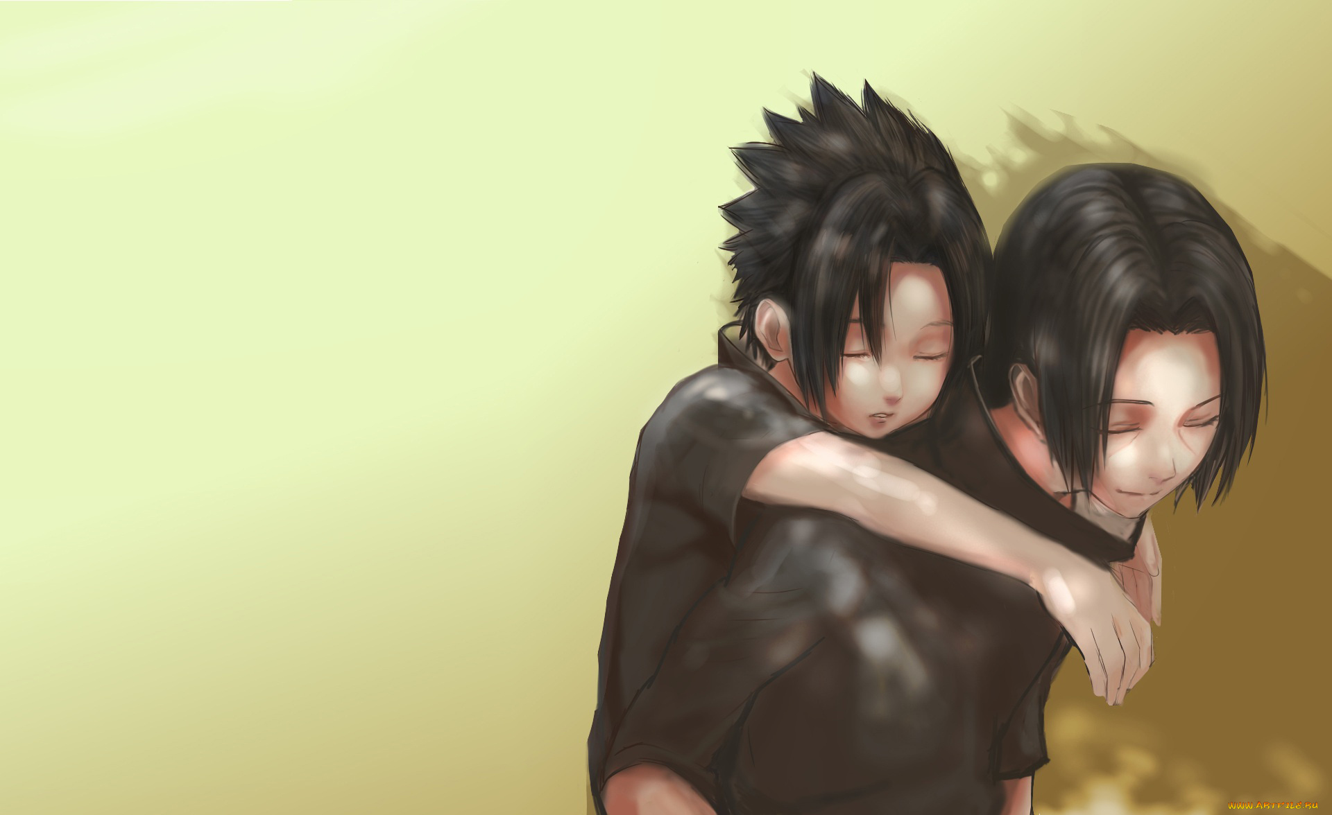 аниме, naruto, sasuke, art, uchiha, братья, itachi