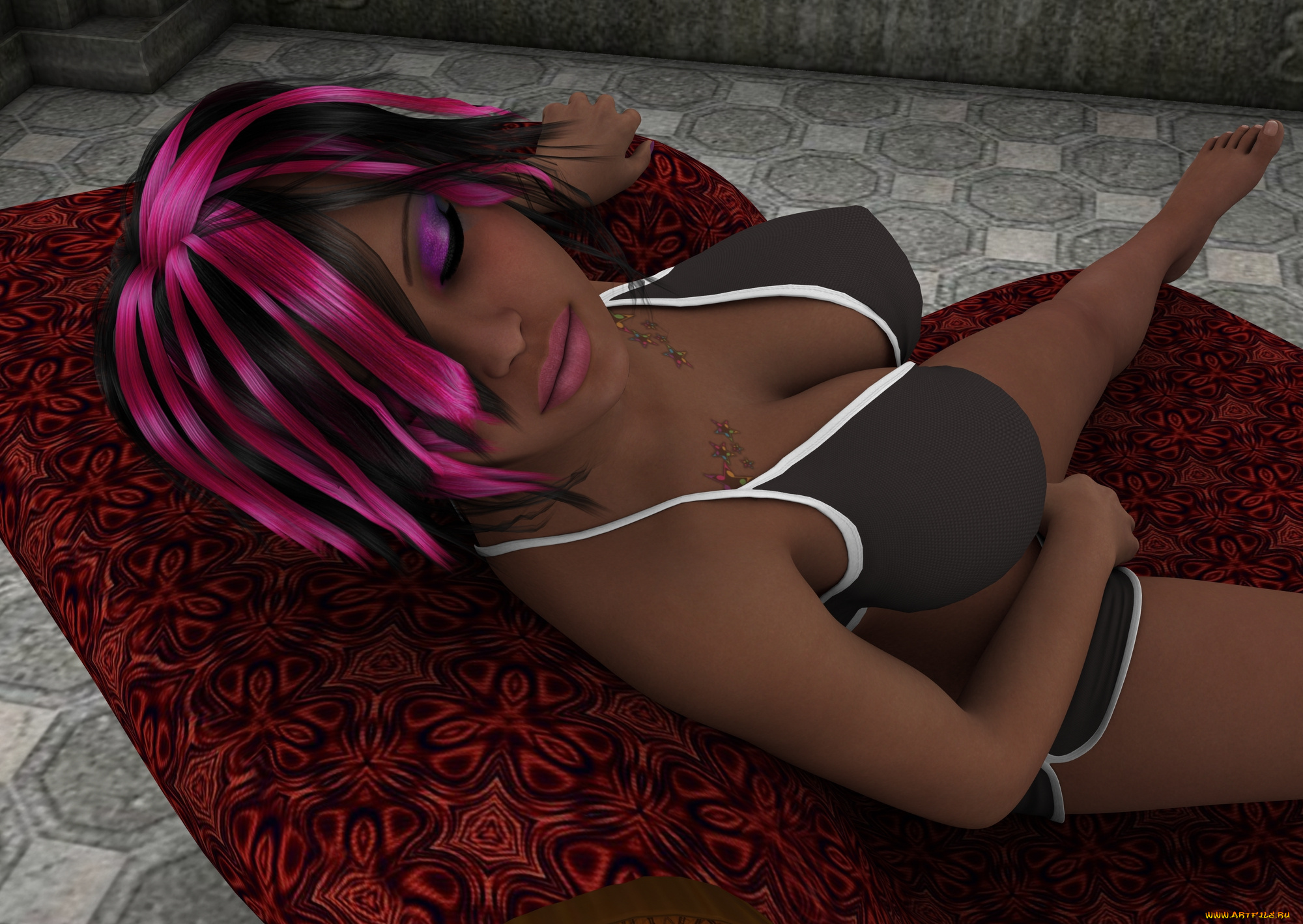 roxel, 3д, графика, люди, , people, взгляд, девушка