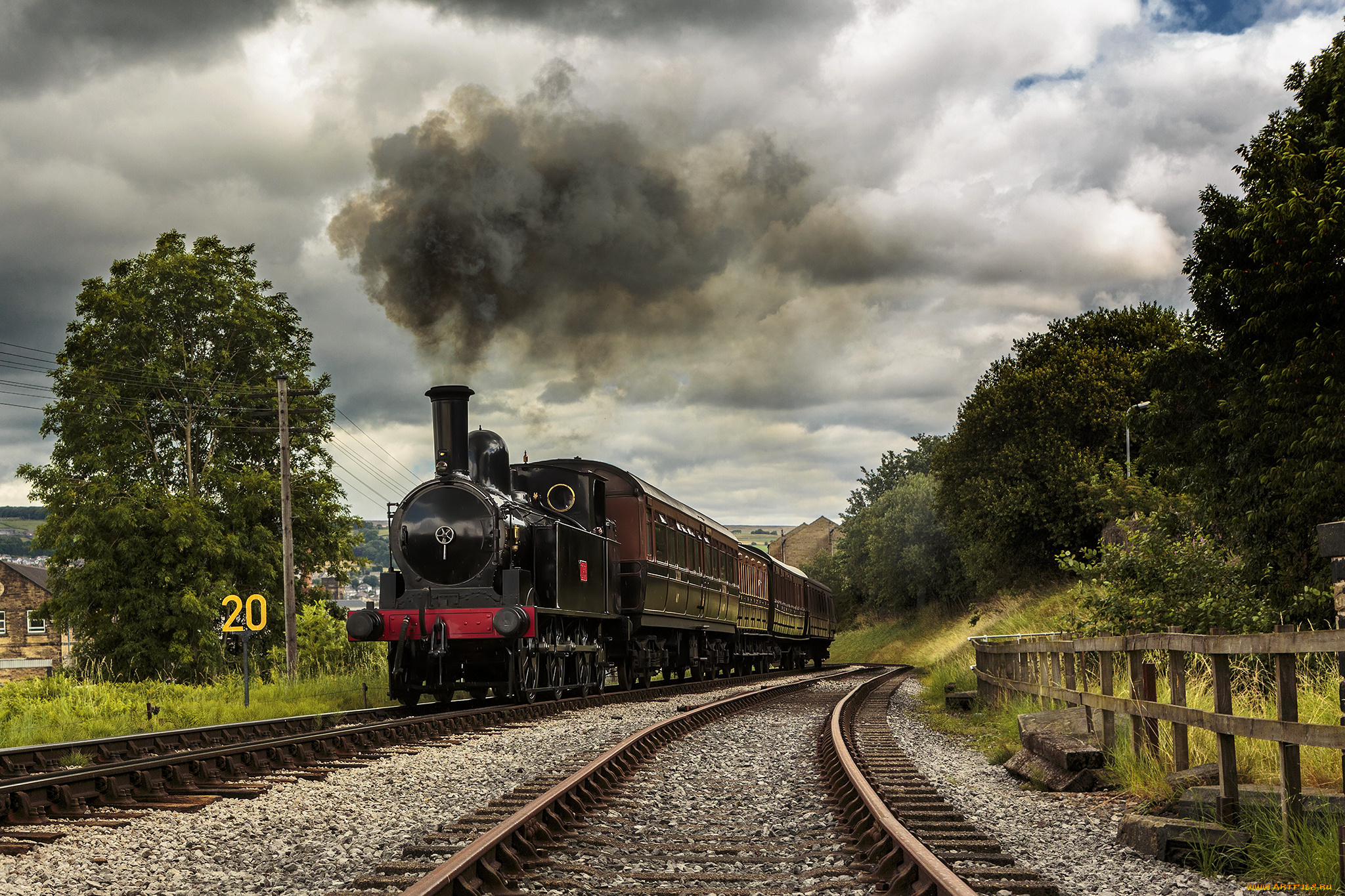 техника, паровозы, паровоз, рельсы, дорога, железная, вагоны