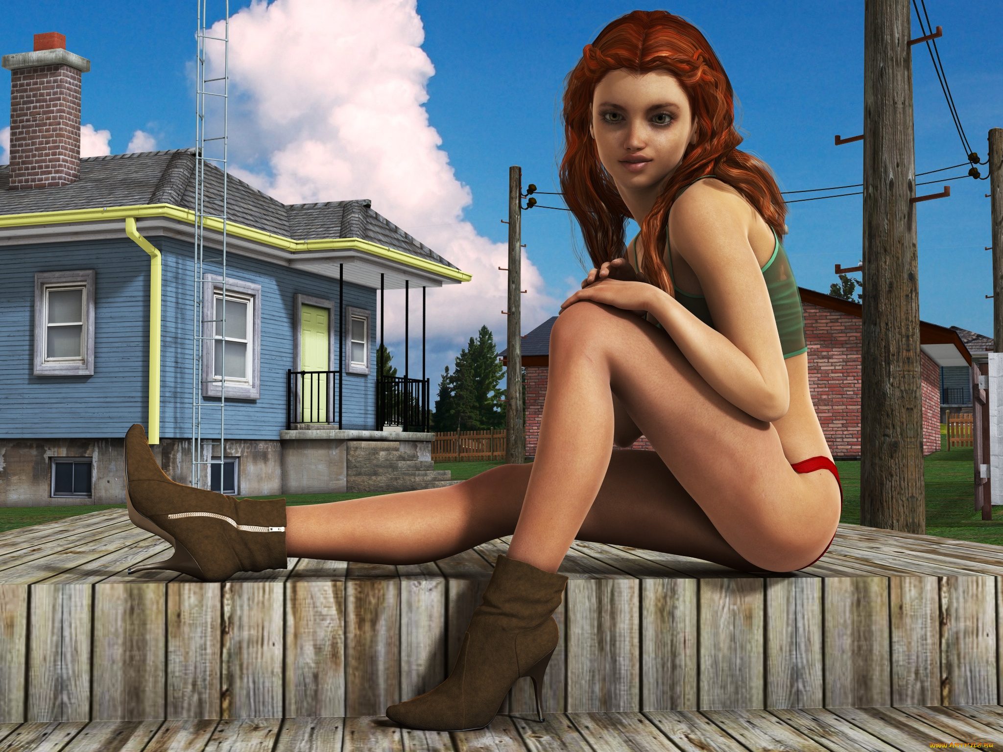 3д, графика, люди, , people, взгляд, девушка