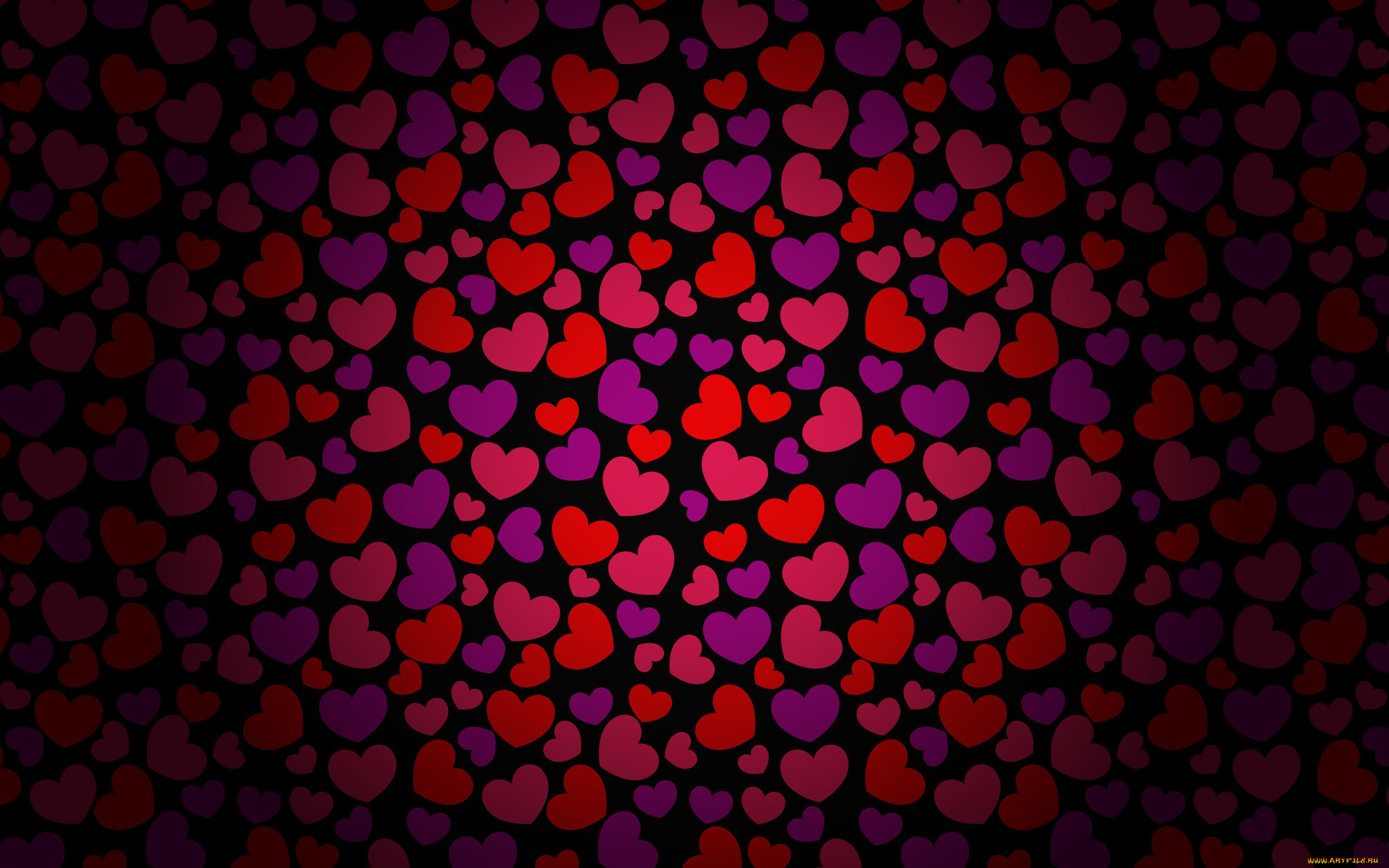 векторная, графика, сердечки