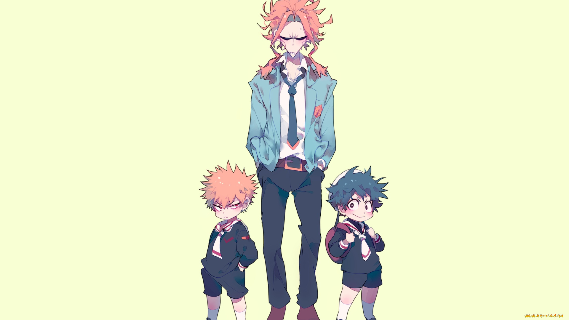 аниме, boku, no, hero, academia, дети, учитель