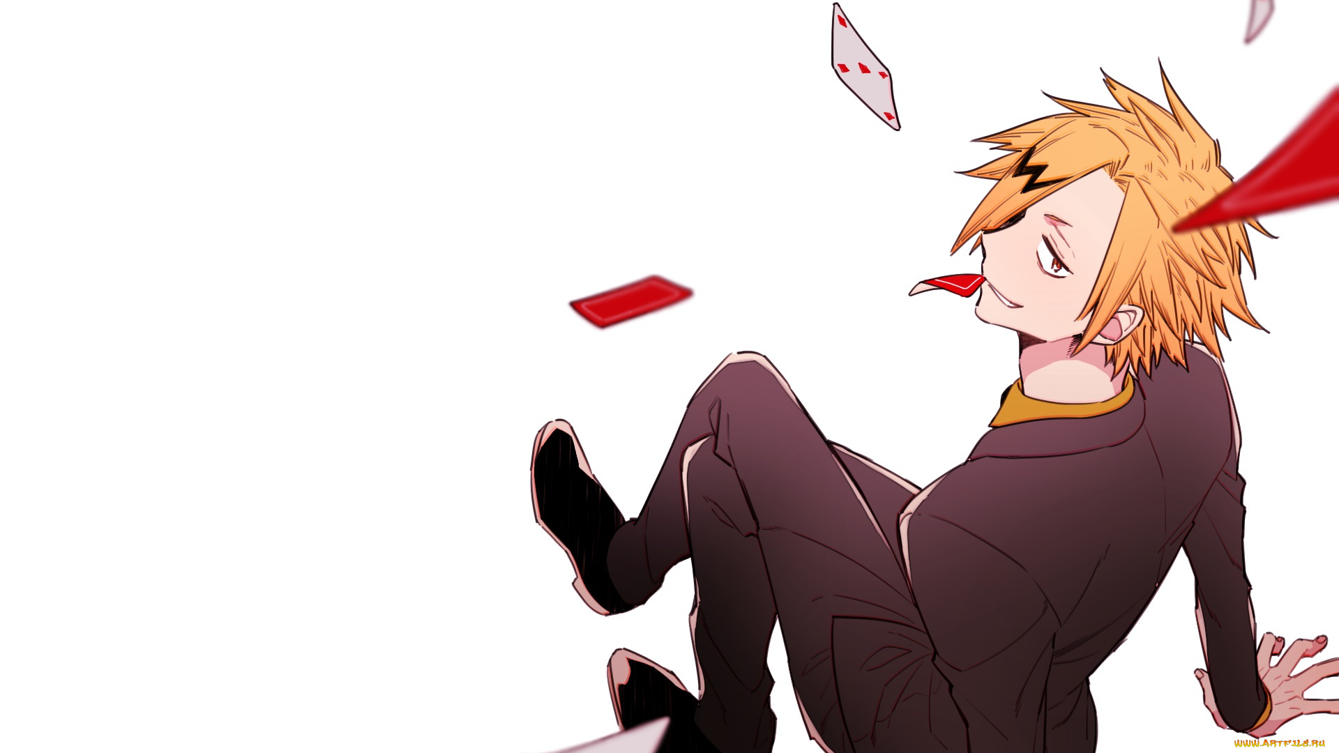 аниме, boku, no, hero, academia, kaminari, denki