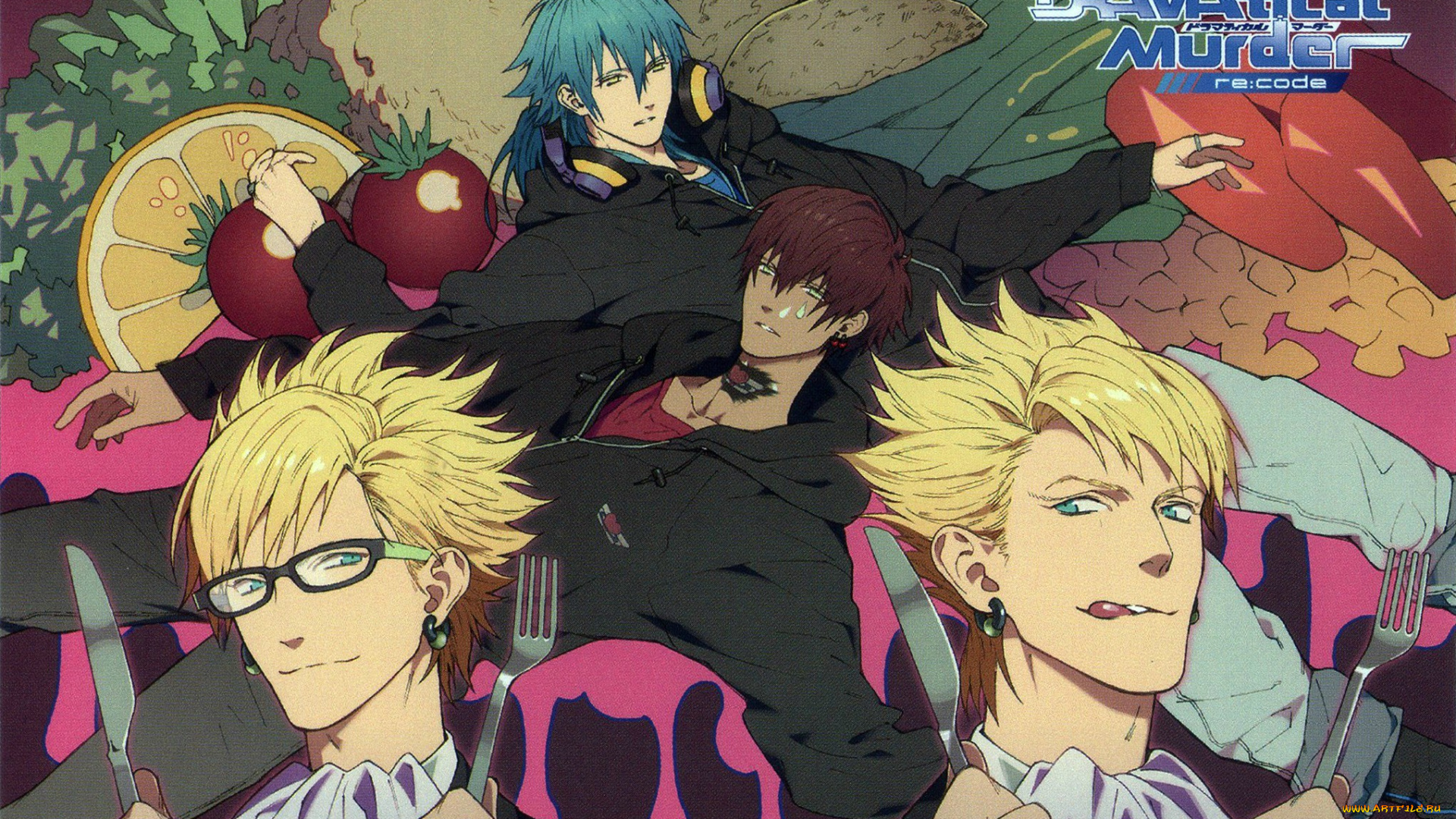 аниме, dramatical, murder, парни