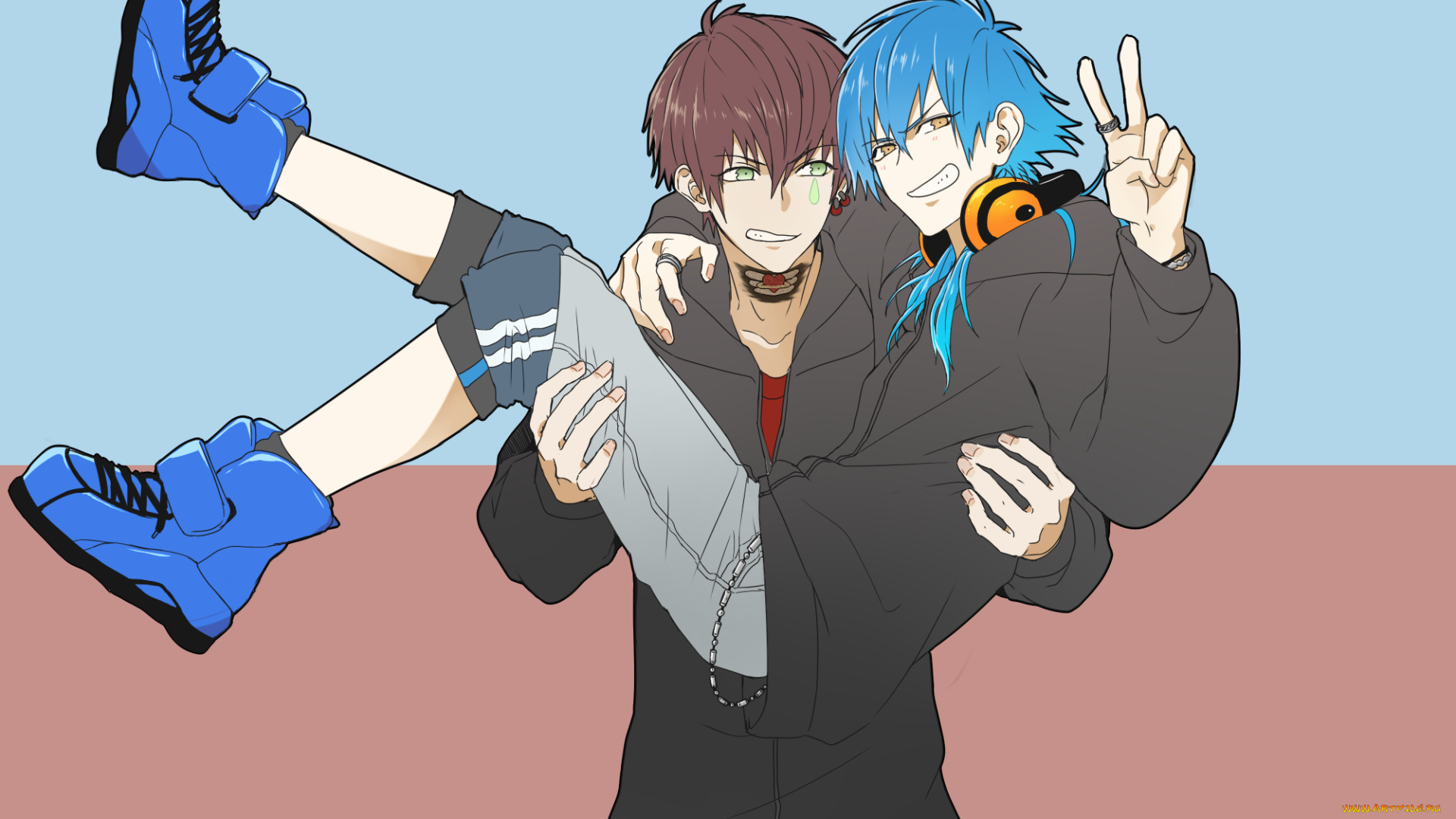 аниме, dramatical, murder, парни