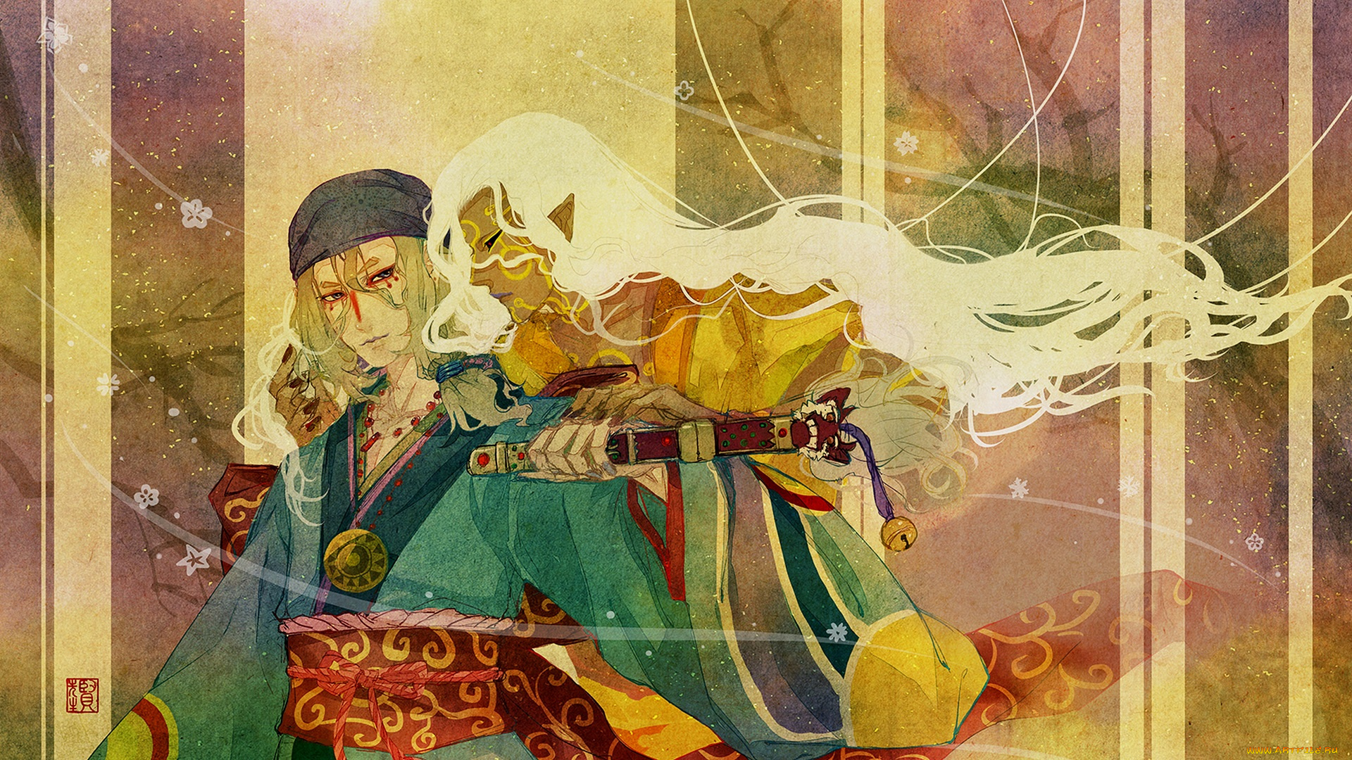 аниме, mononoke, парни