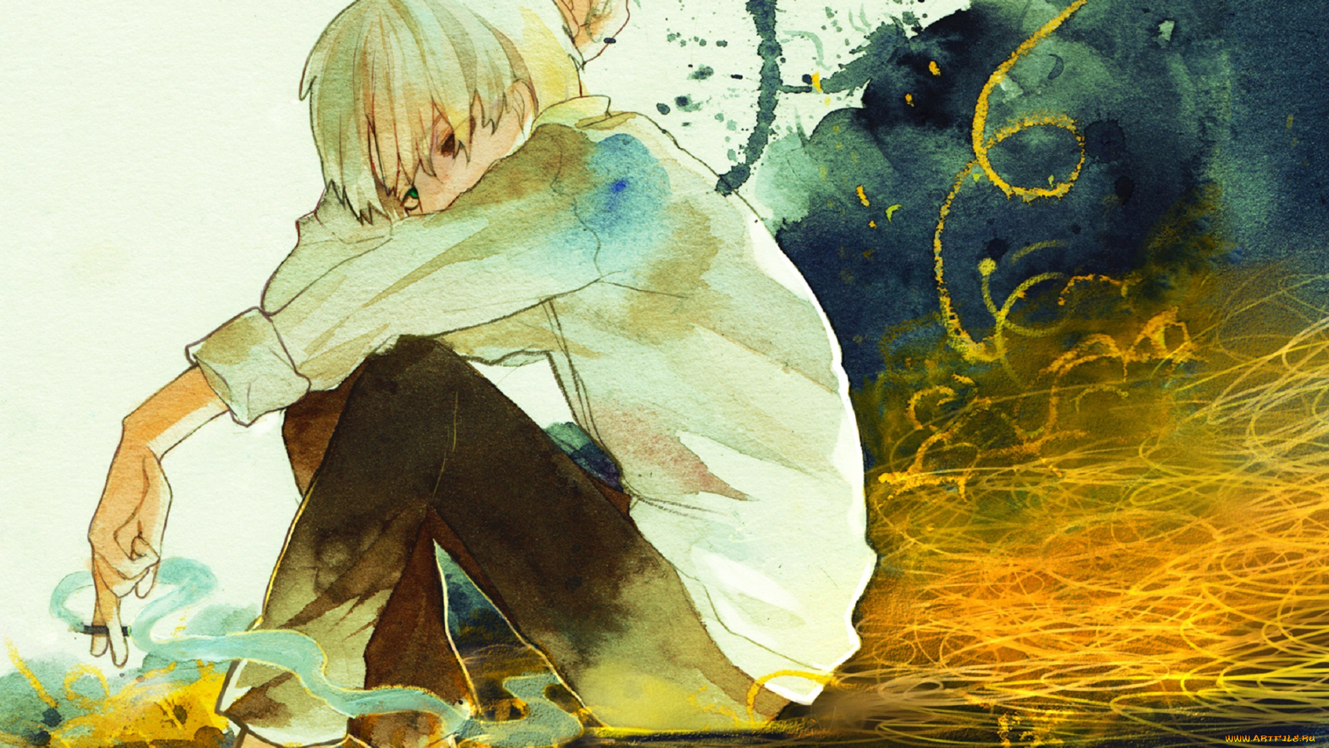 аниме, mushishi, ginko