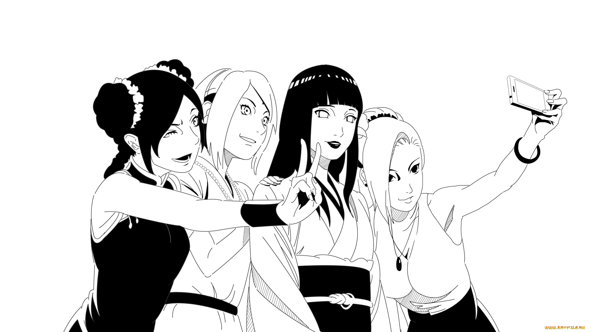 аниме, naruto, девушки