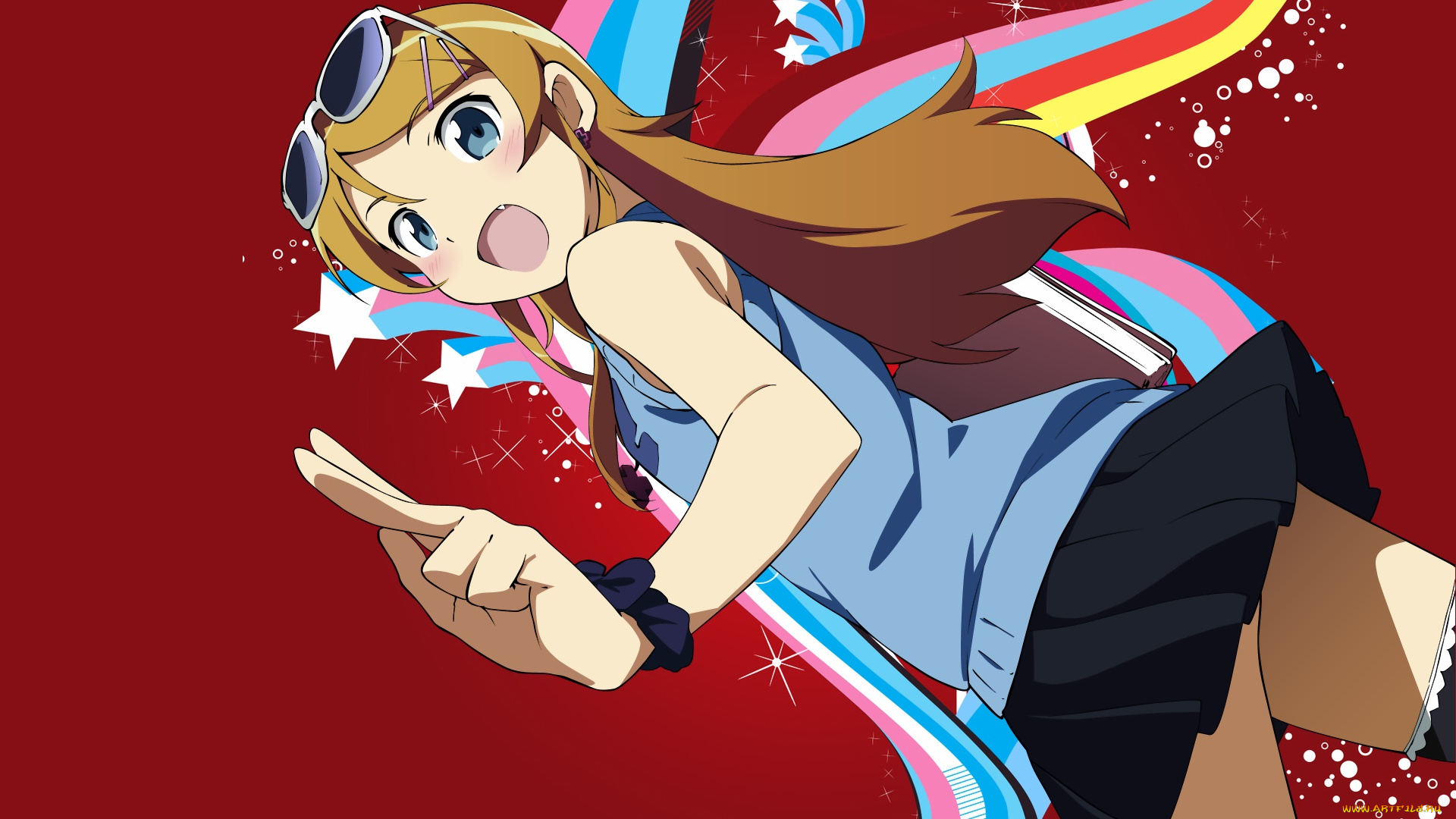 аниме, oreimo, фон, взгляд, девушка