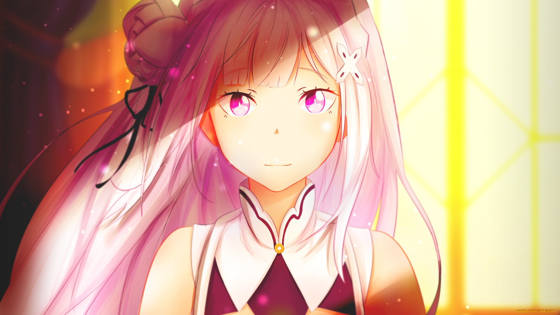 аниме, re, , zero, kara, hajimeru, isekai, seikatsu, взгляд, фон, девушка