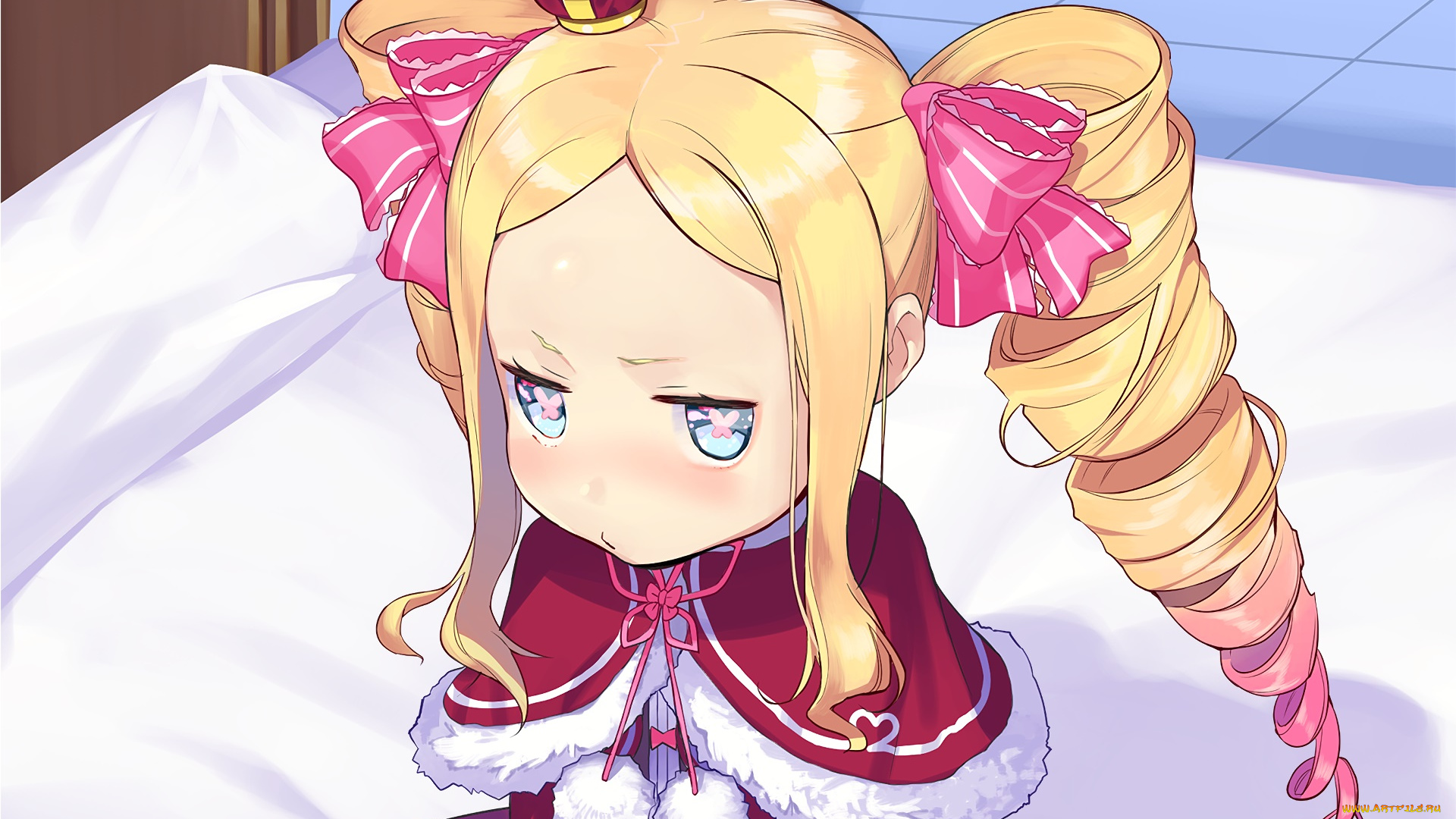 аниме, re, , zero, kara, hajimeru, isekai, seikatsu, девушка, взгляд, фон